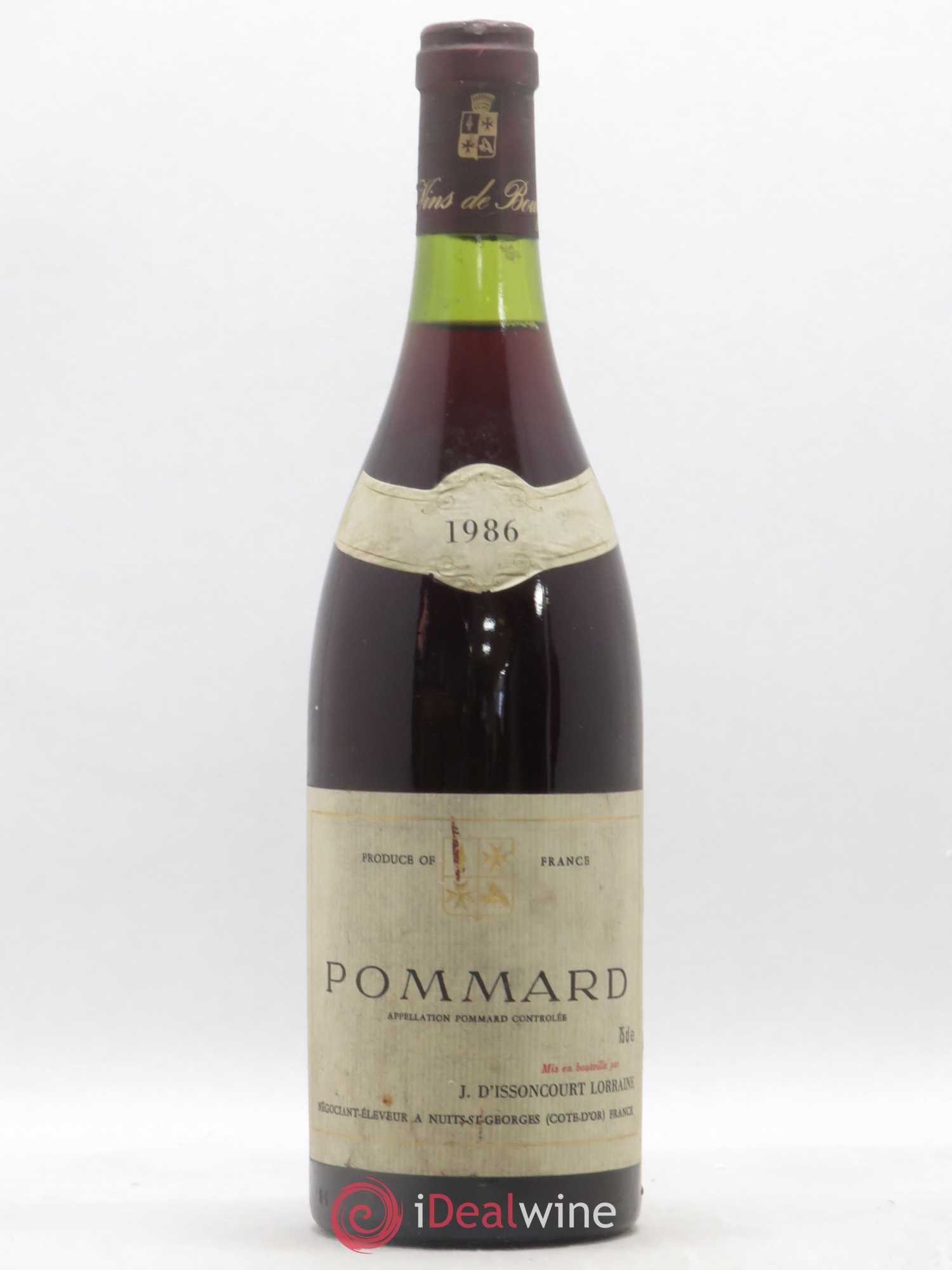 Pommard d'Issoncourt 1986 - Posten von 1 Flasche - 0