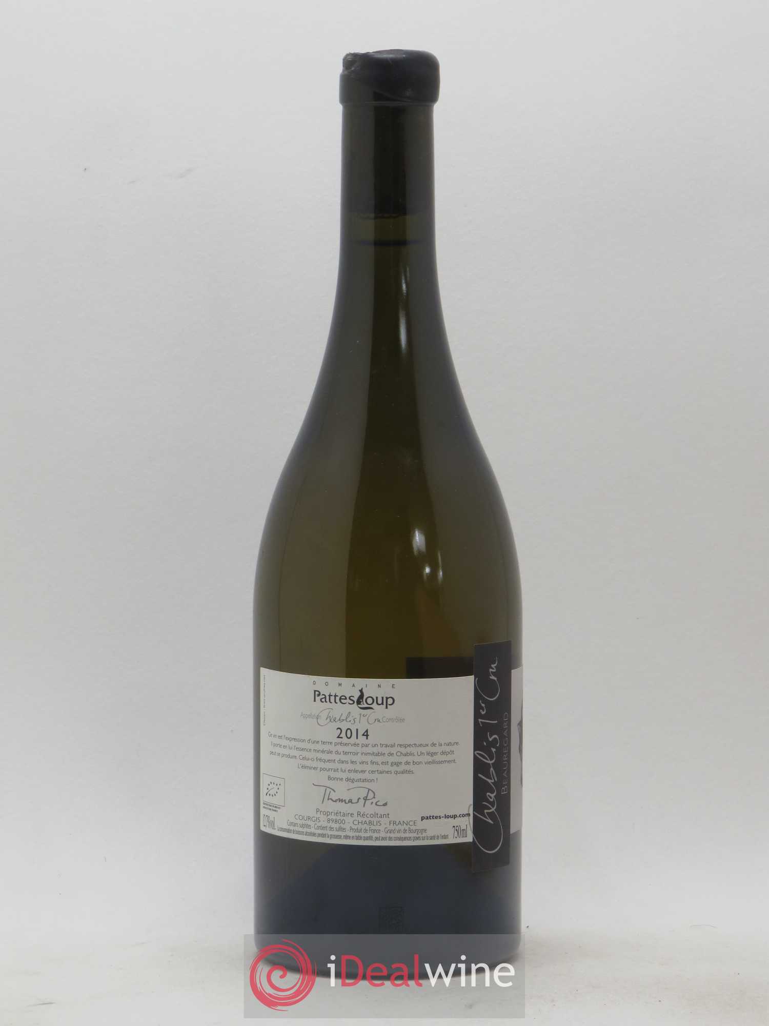 Chablis 1er Cru Beauregard Pattes Loup (Domaine) 2014 - Lot de 1 bouteille - 1