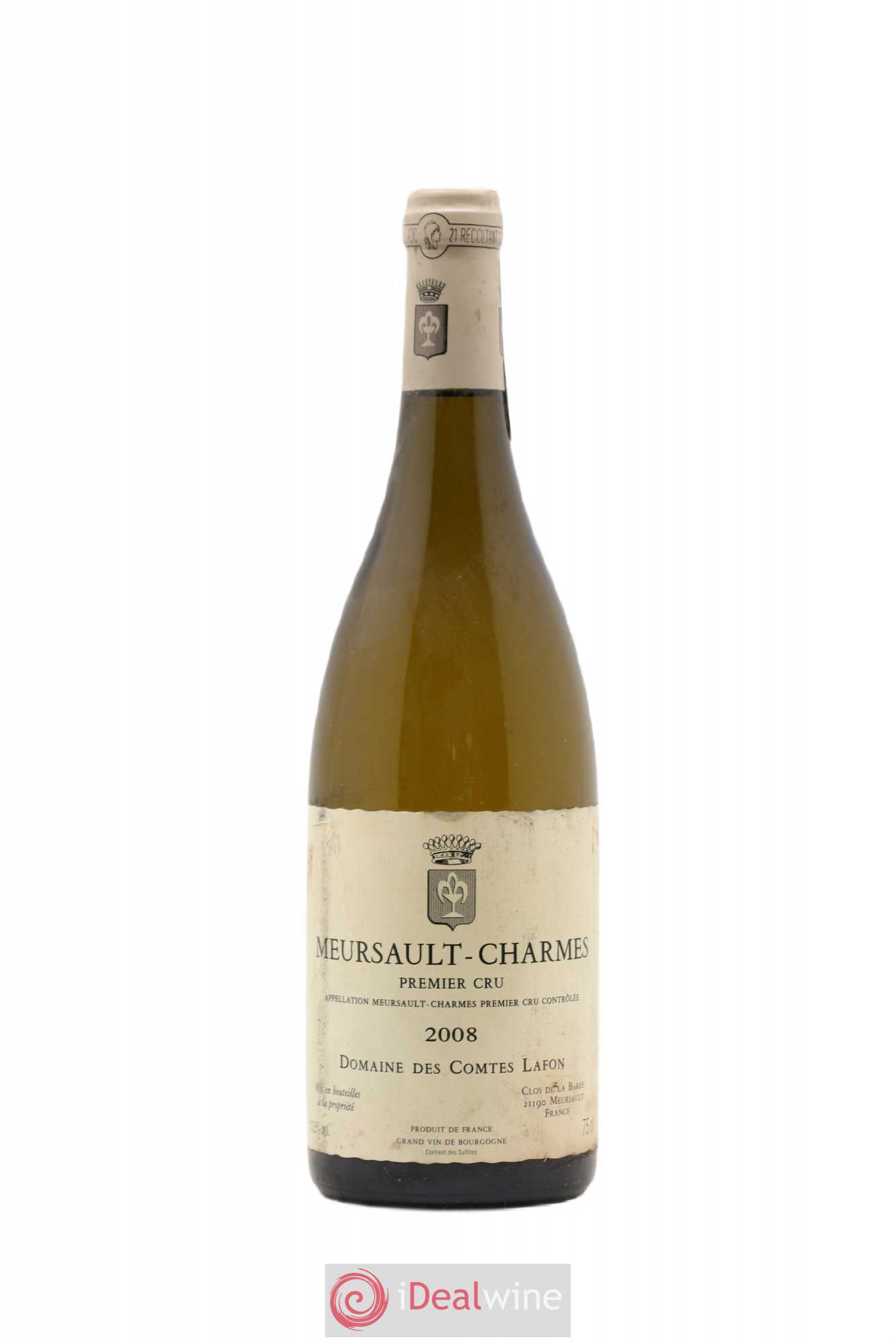 Meursault 1er Cru Charmes Comtes Lafon (Domaine des) 2008 - Lot de 1 bouteille - 0