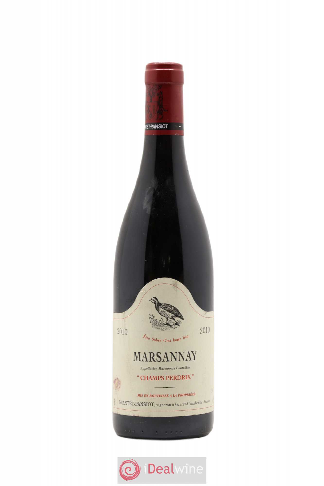 Marsannay Champs Perdrix Geantet-Pansiot 2010 - Lot de 1 bouteille - 0