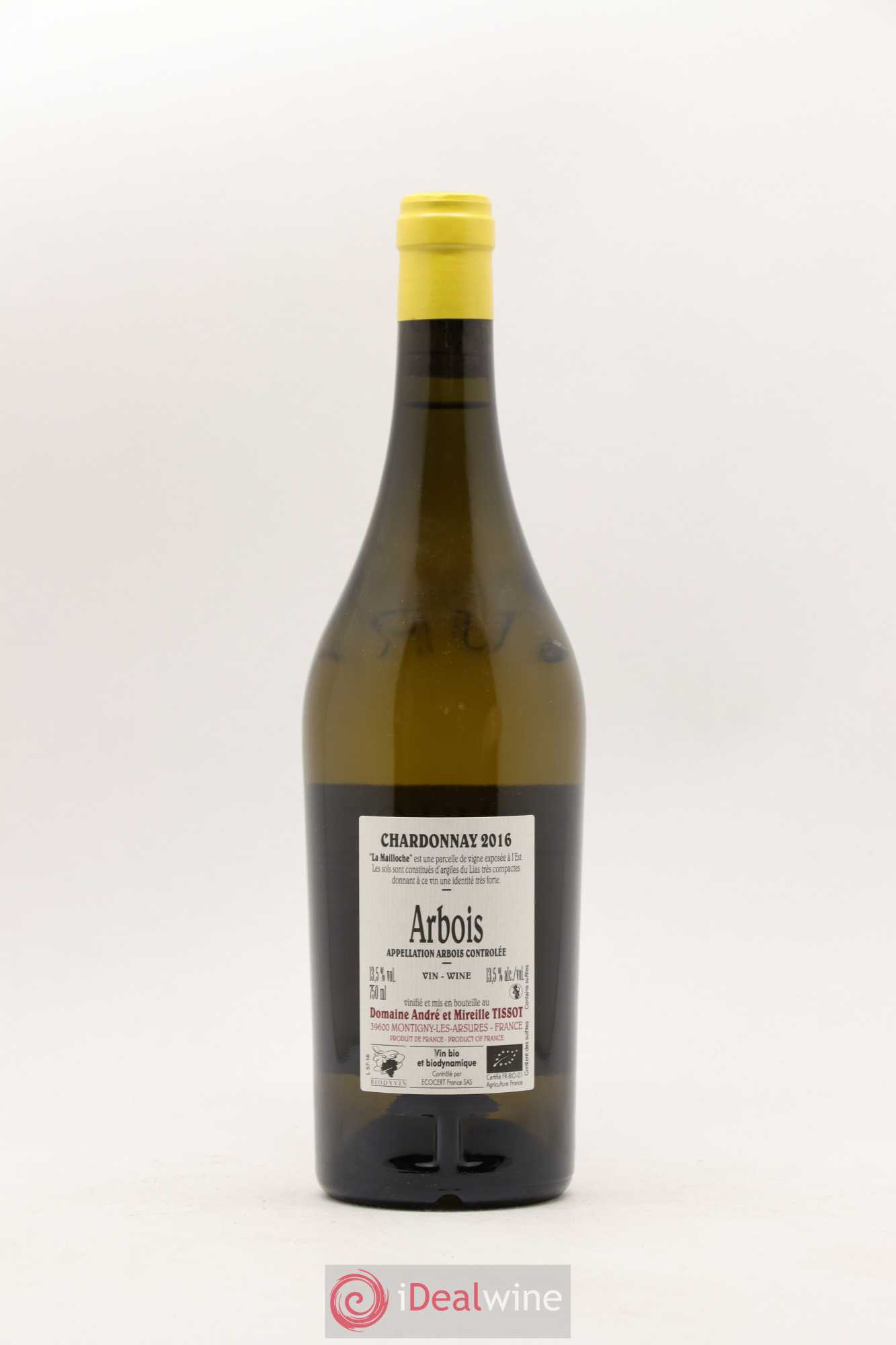 Arbois La Mailloche Bénédicte et Stéphane Tissot 2016 - Lot de 1 bouteille - 1