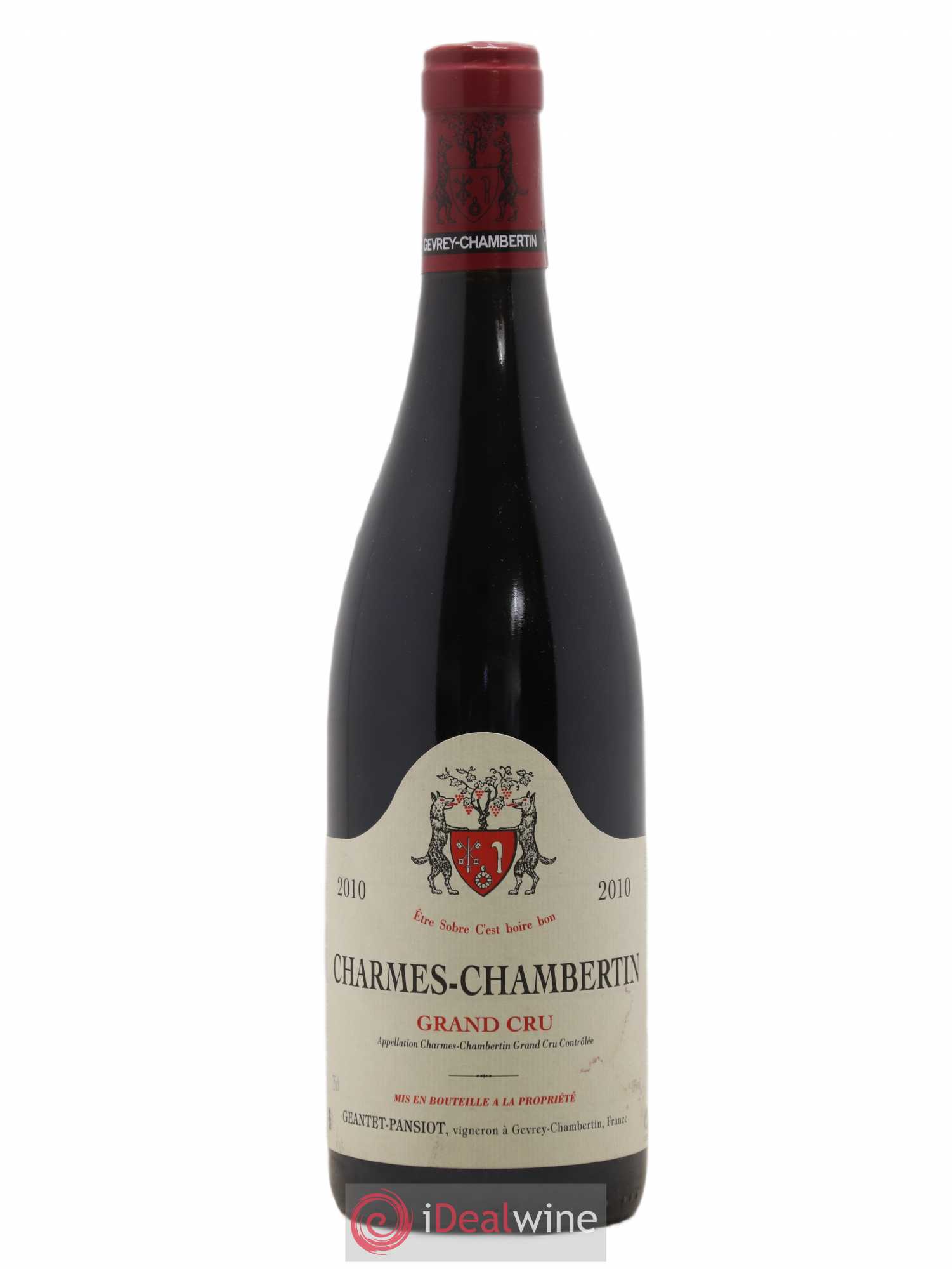 Charmes-Chambertin Grand Cru Geantet-Pansiot 2010 - Lot de 1 bouteille - 0