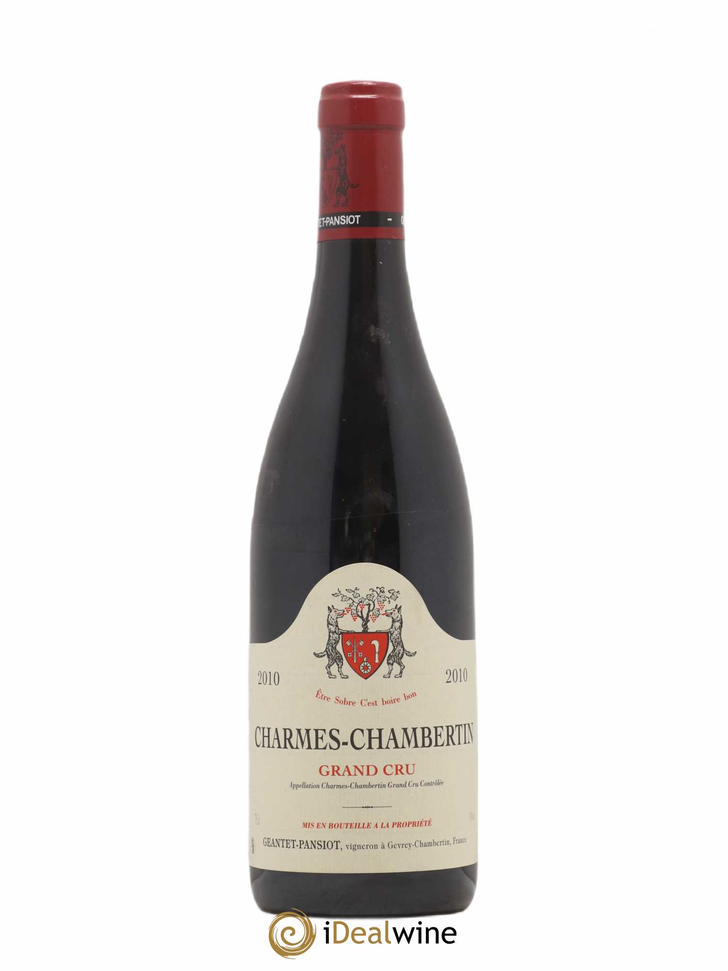 Charmes-Chambertin Grand Cru Geantet-Pansiot 2010 - Lot de 1 bouteille - 0