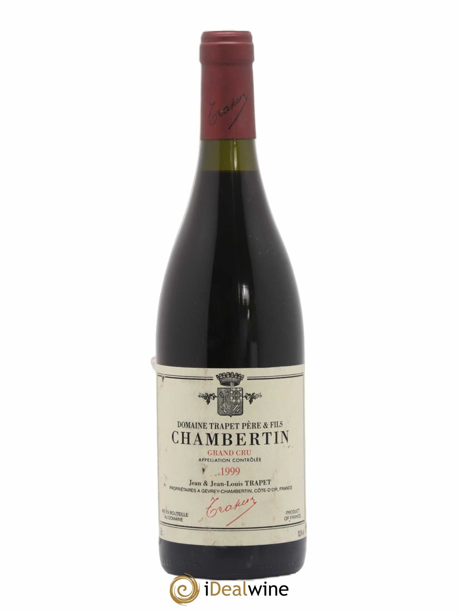 Chambertin Grand Cru Domaine Trapet 1999 - Lot de 1 bouteille - 0