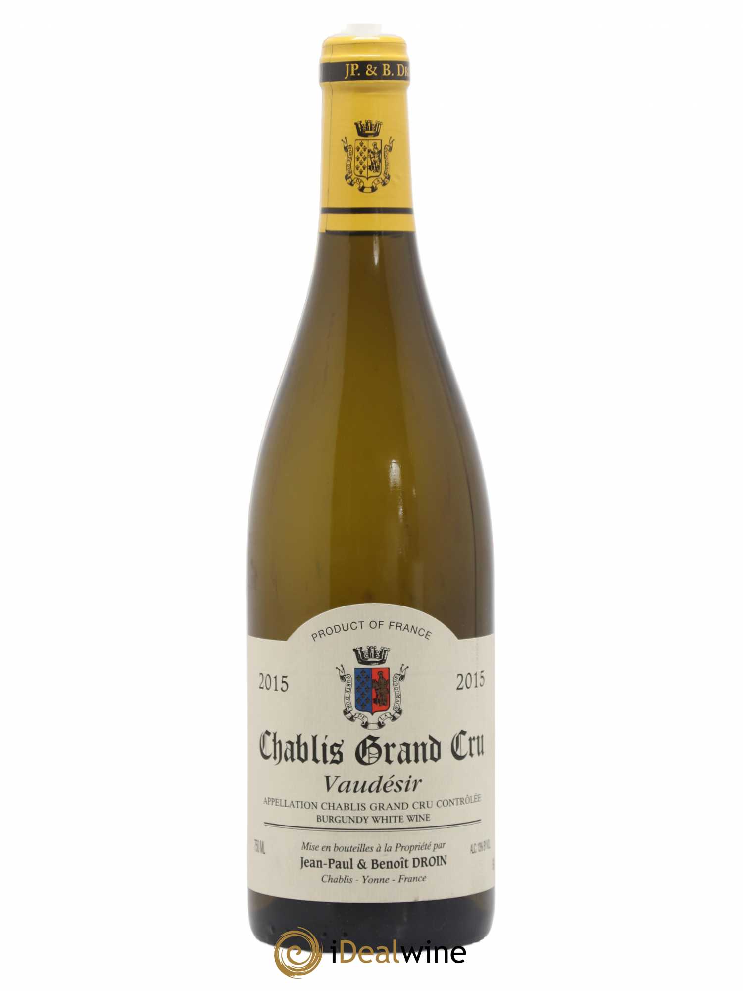 Chablis Grand Cru Vaudésir Jean-Paul & Benoît Droin (Domaine) 2015 - Lot de 1 bouteille - 0