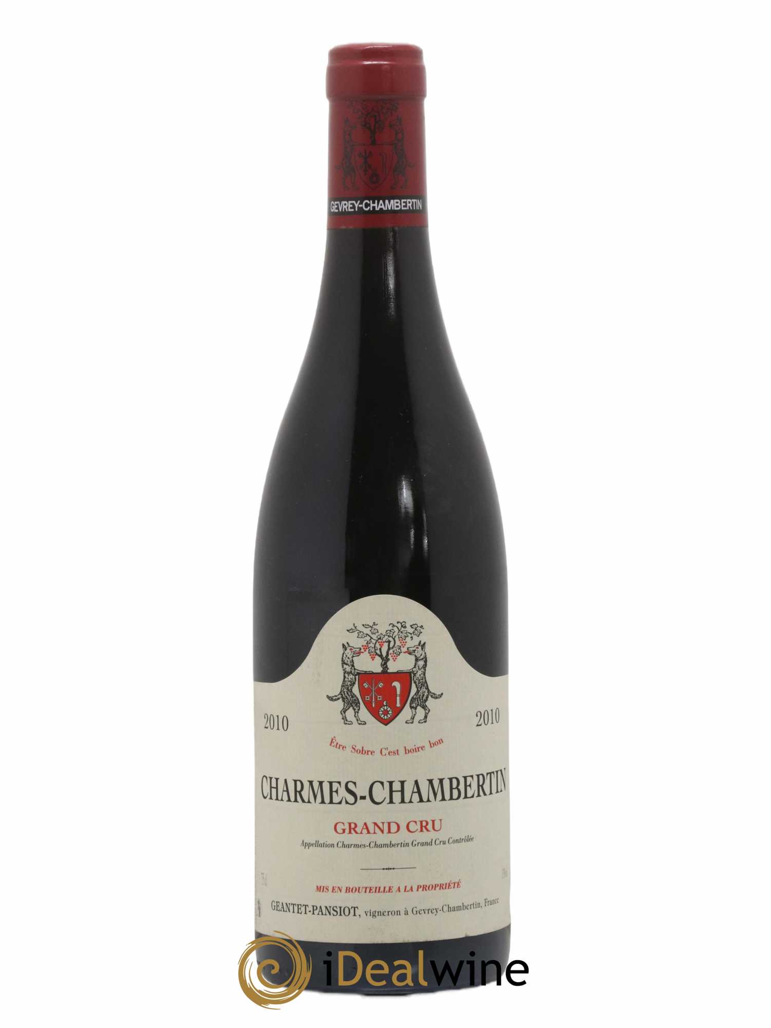 Charmes-Chambertin Grand Cru Geantet-Pansiot 2010 - Lot de 1 bouteille - 0