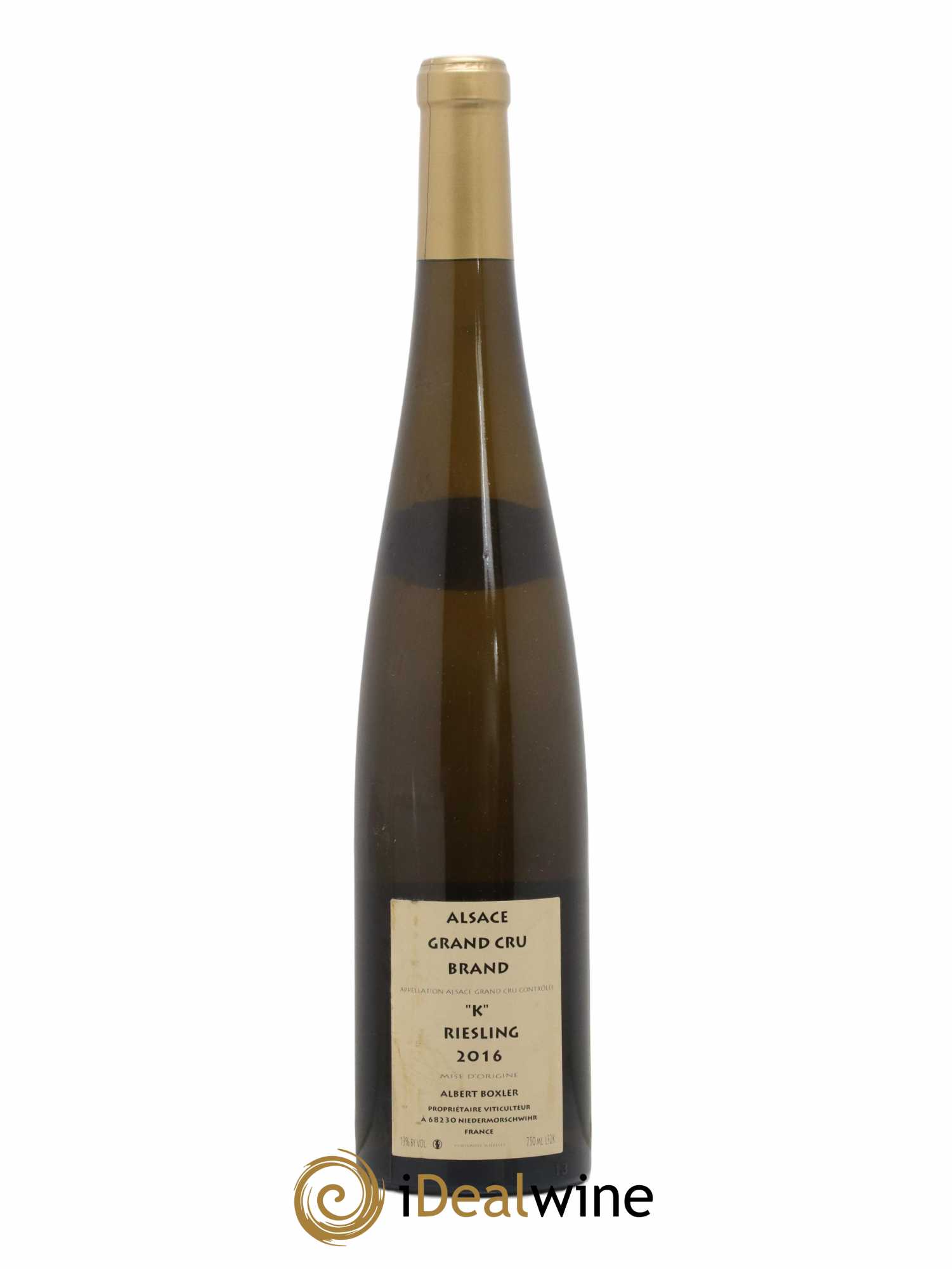 Alsace Riesling Grand Cru Brand K Albert Boxler 2016 - Lot de 1 bouteille - 1