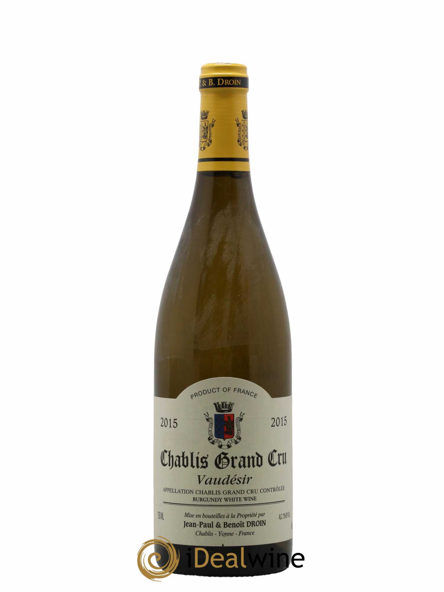 Chablis Grand Cru Vaudésir Jean-Paul & Benoît Droin (Domaine) 2015 - Lot of 1 bottle - 0