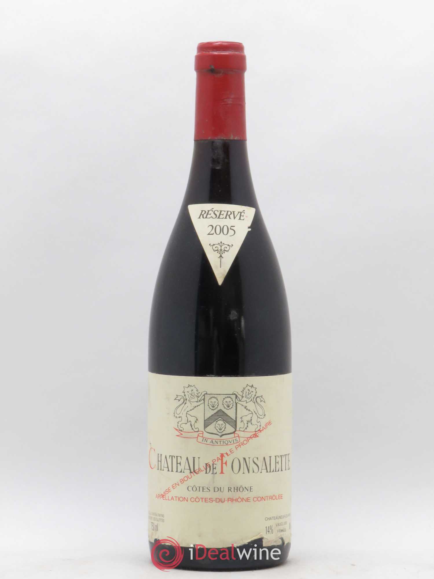 Côtes-du-Rhône Château de Fonsalette Emmanuel Reynaud 2005 - Lot de 1 bouteille - 0