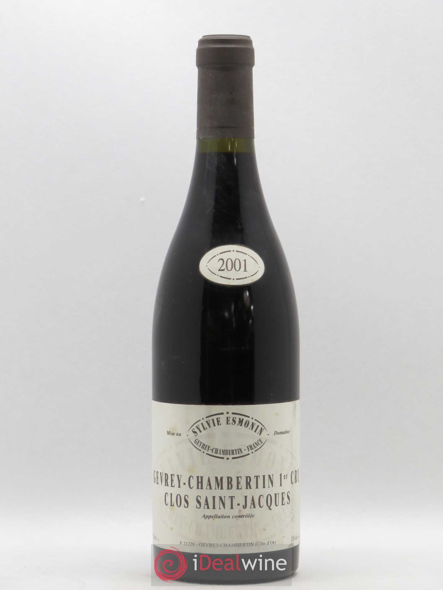 Gevrey-Chambertin 1er Cru Clos Saint Jacques Sylvie Esmonin 2001 - Lot de 1 bouteille - 0