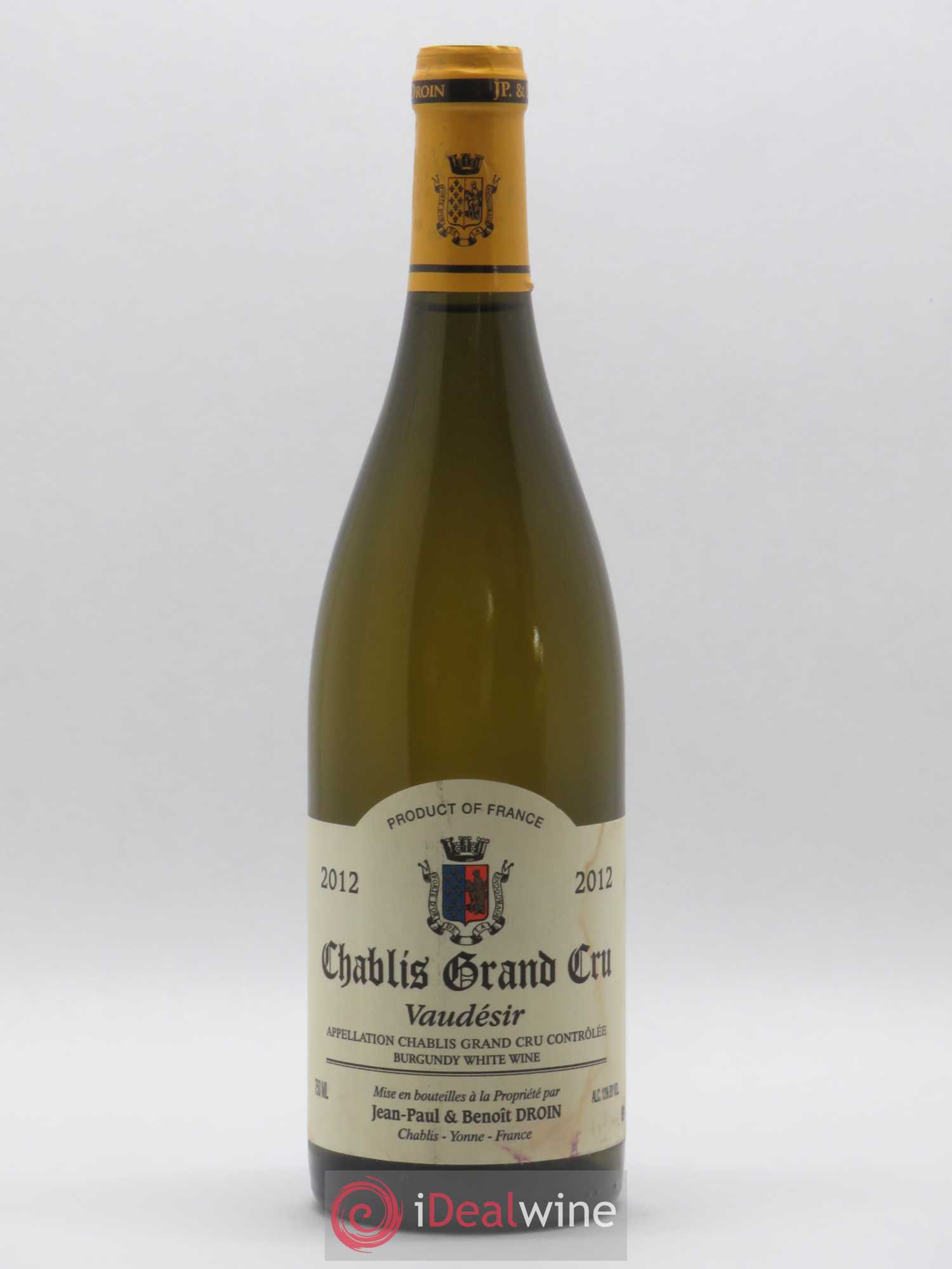 Chablis Grand Cru Vaudésir Jean-Paul & Benoît Droin (Domaine) 2012 - Posten von 1 Flasche - 0