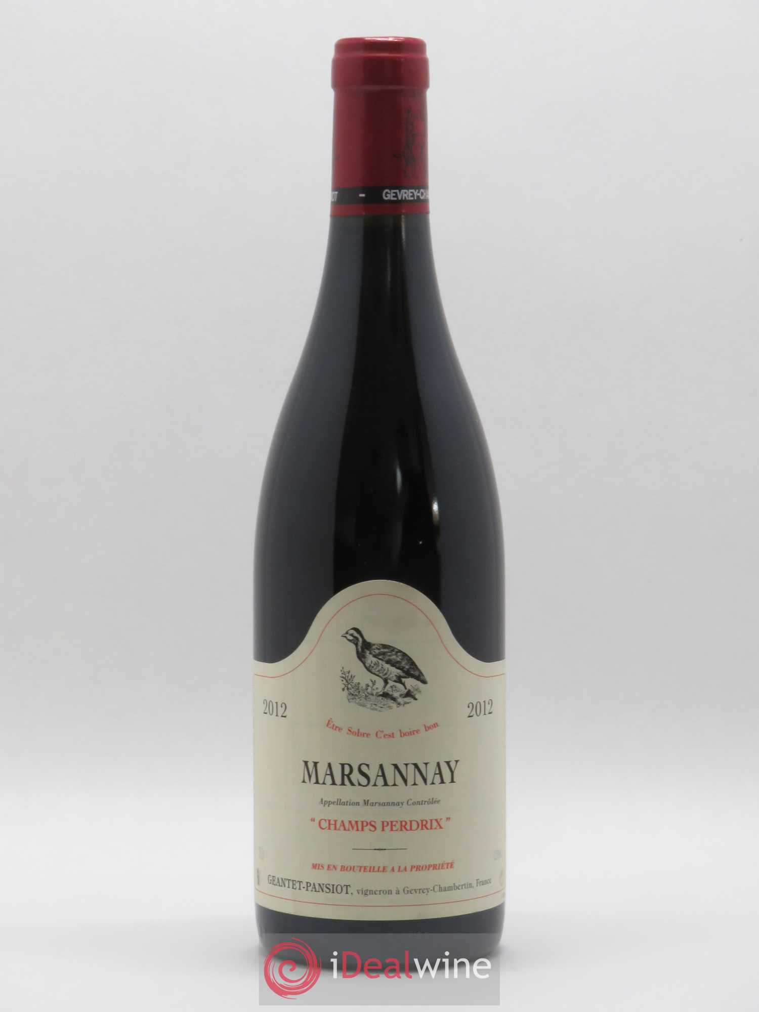 Marsannay Champs Perdrix Geantet-Pansiot 2012 - Lot de 1 bouteille - 0