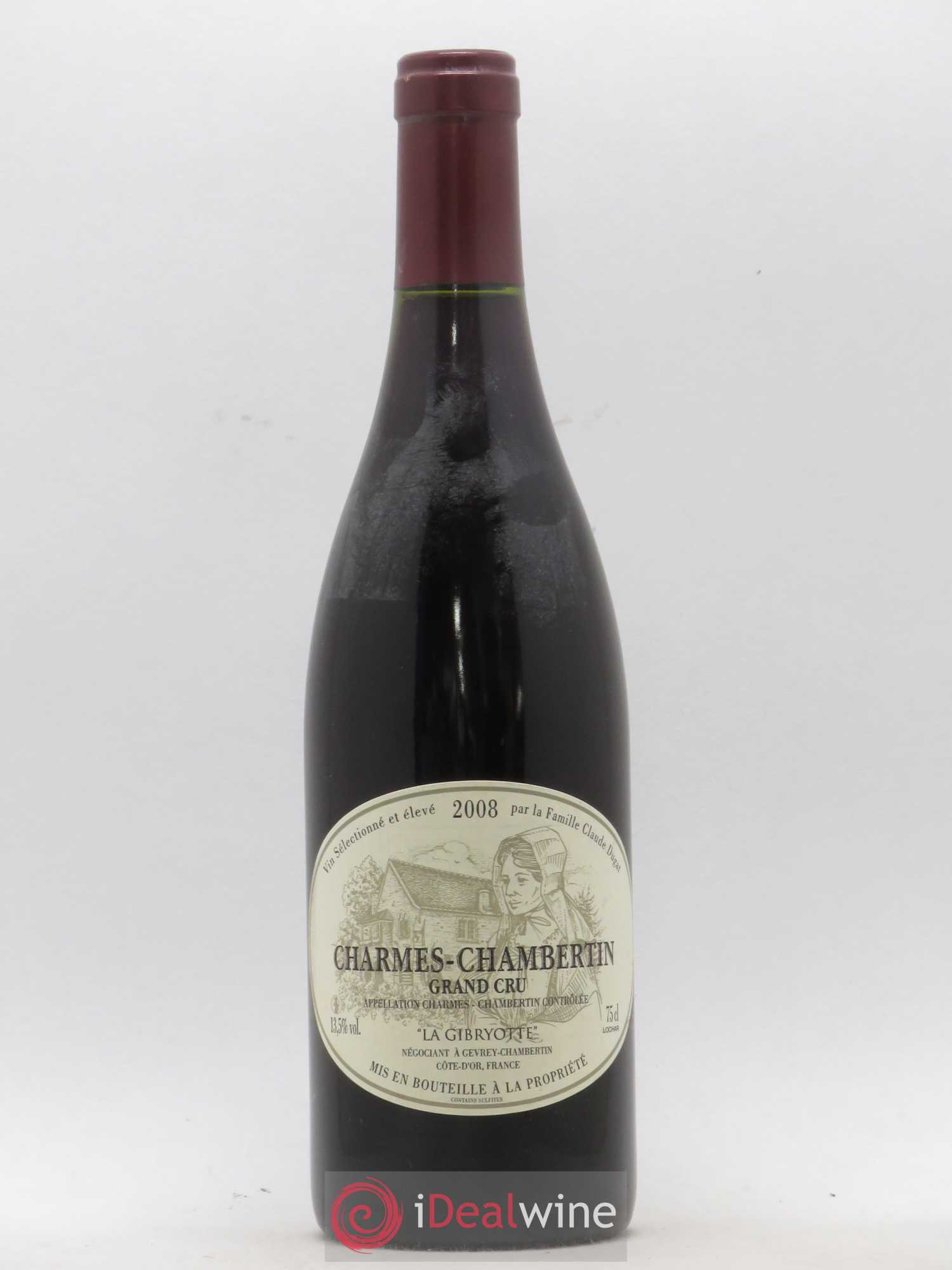 Charmes-Chambertin Grand Cru La Gibryotte Claude Dugat 2008 - Lot de 1 bouteille - 0