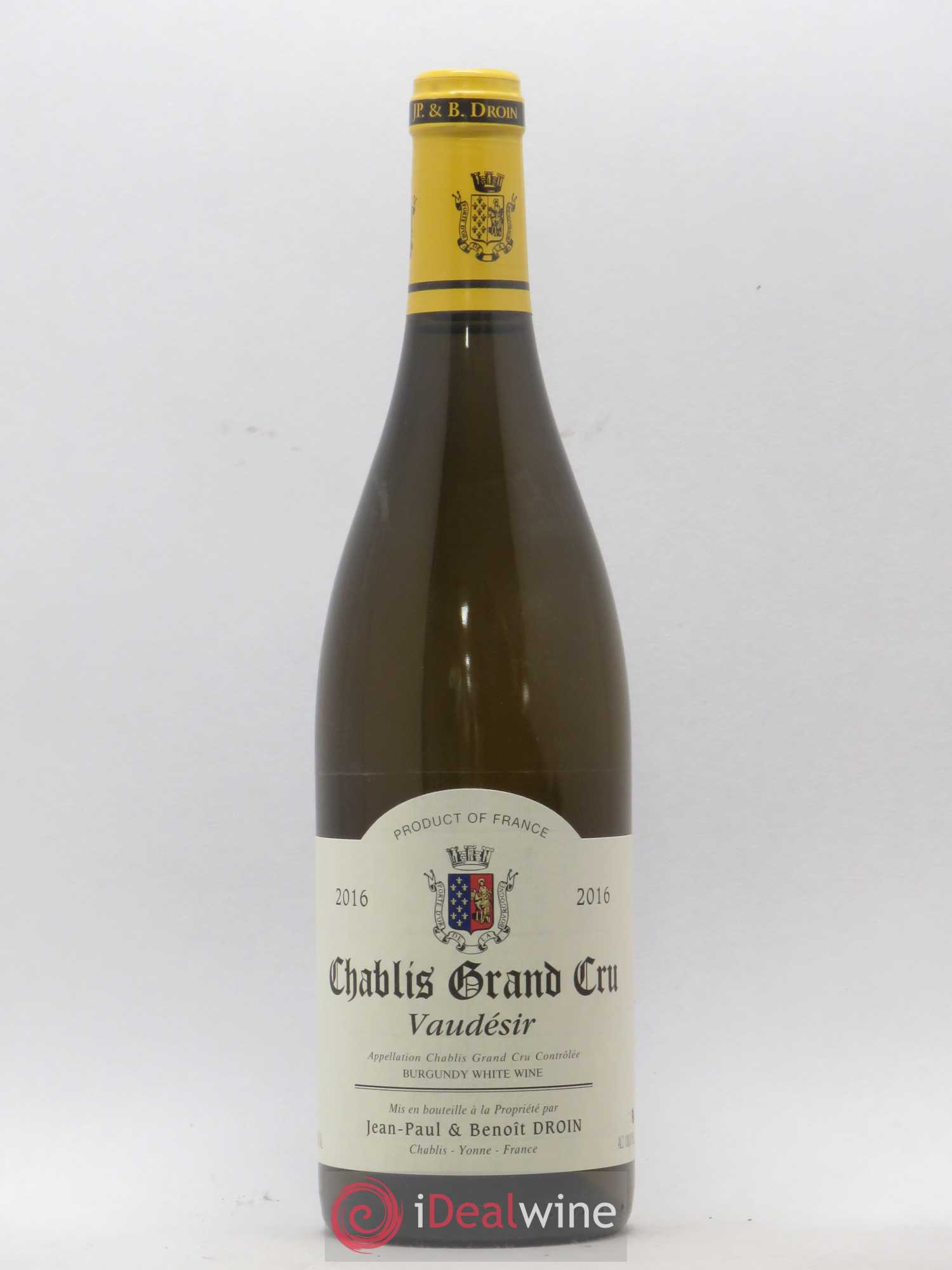 Chablis Grand Cru Vaudésir Jean-Paul & Benoît Droin (Domaine) 2016 - Lot de 1 bouteille - 0