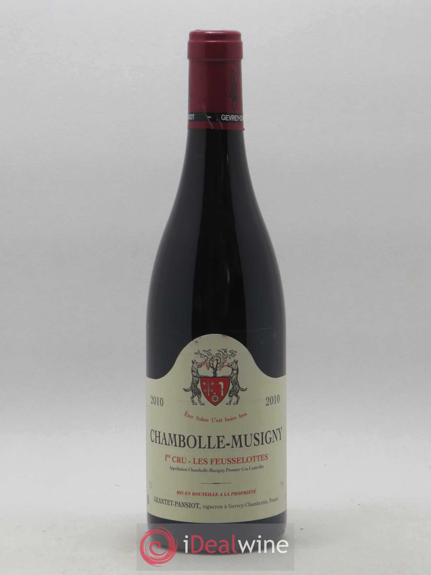 Chambolle-Musigny 1er Cru Les Feusselottes Geantet-Pansiot 2010 - Lot de 1 bouteille - 0