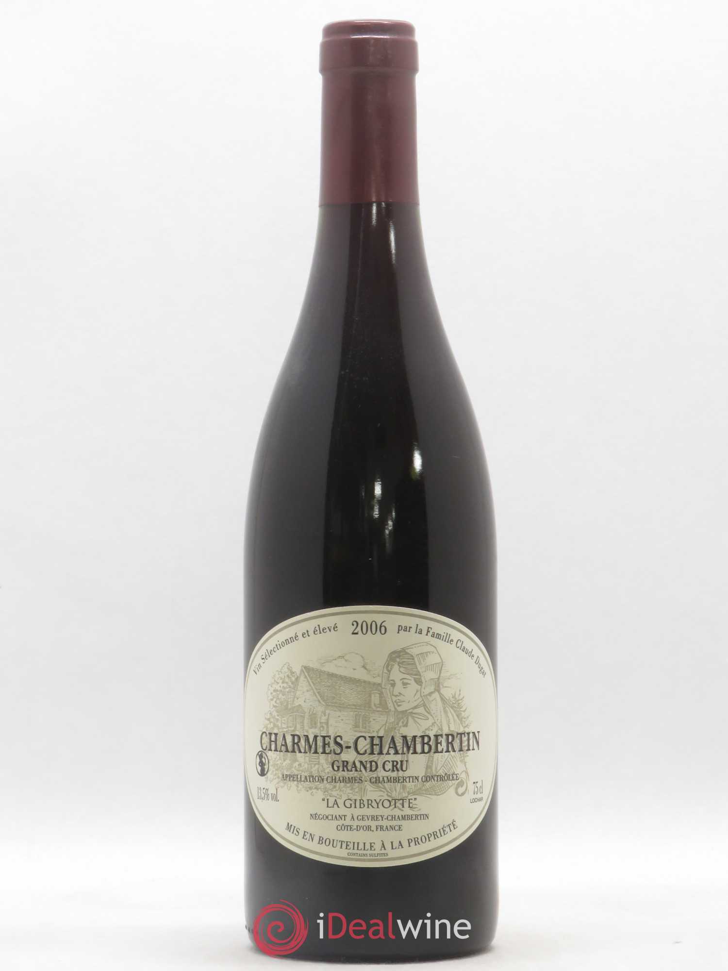 Charmes-Chambertin Grand Cru La Gibryotte Claude Dugat 2006 - Lot de 1 bouteille - 0