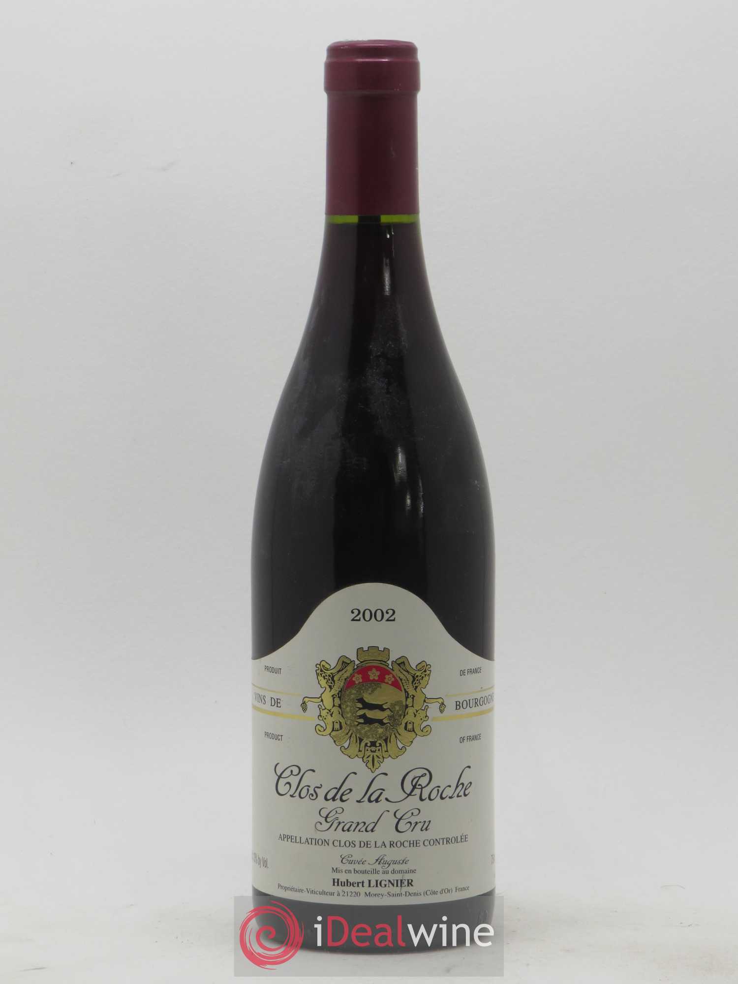Clos de la Roche Grand Cru Hubert Lignier (Domaine) 2002 - Lot de 1 bouteille - 0