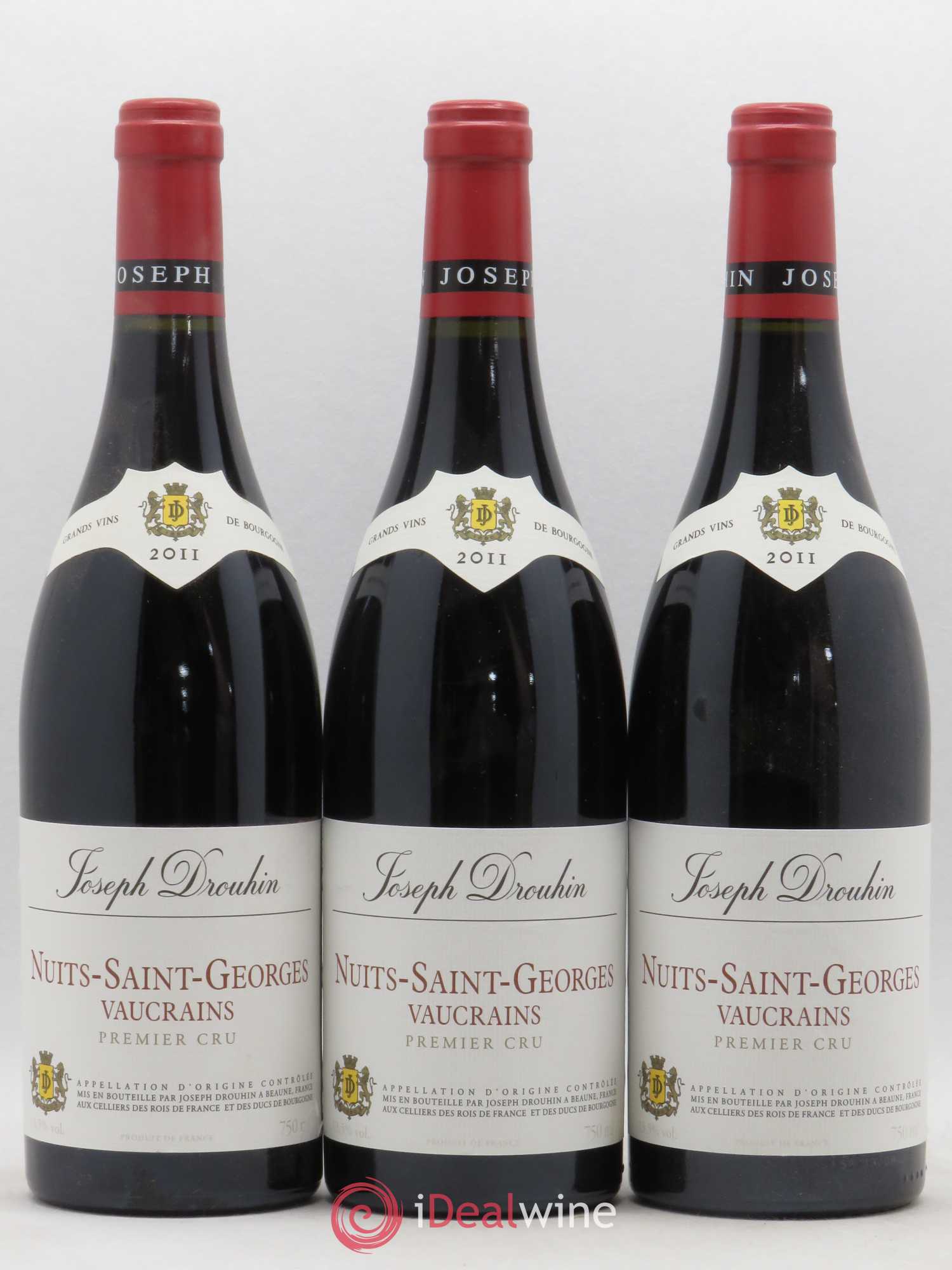 Nuits-Saint-Georges 1er Cru Vaucrains Joseph Drouhin (sans prix de réserve) 2011 - Posten von 3 Flaschen - 0