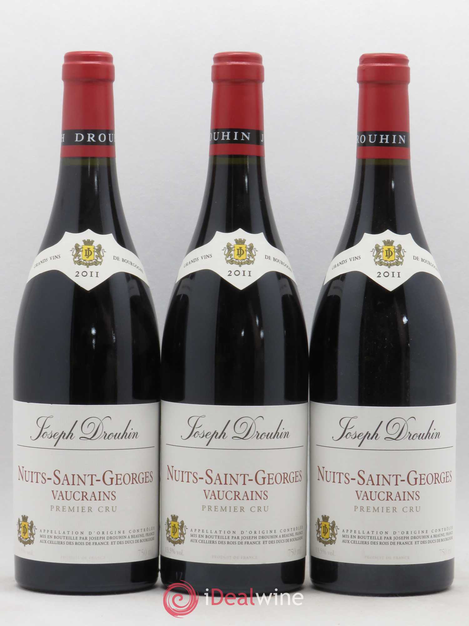Nuits-Saint-Georges 1er Cru Vaucrains Joseph Drouhin (sans prix de réserve) 2011 - Posten von 3 Flaschen - 0