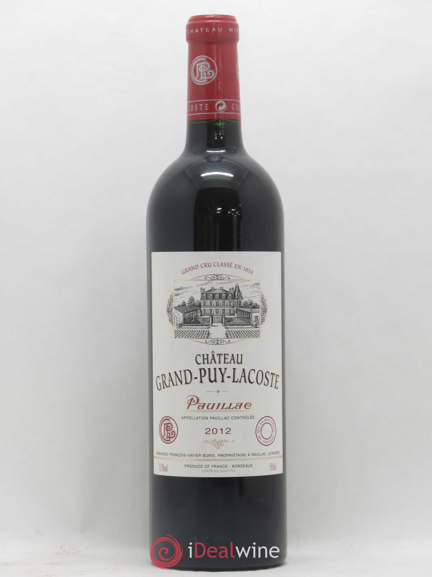 Château Grand Puy Lacoste 5ème Grand Cru Classé 2012 - Lot de 1 bouteille - 0