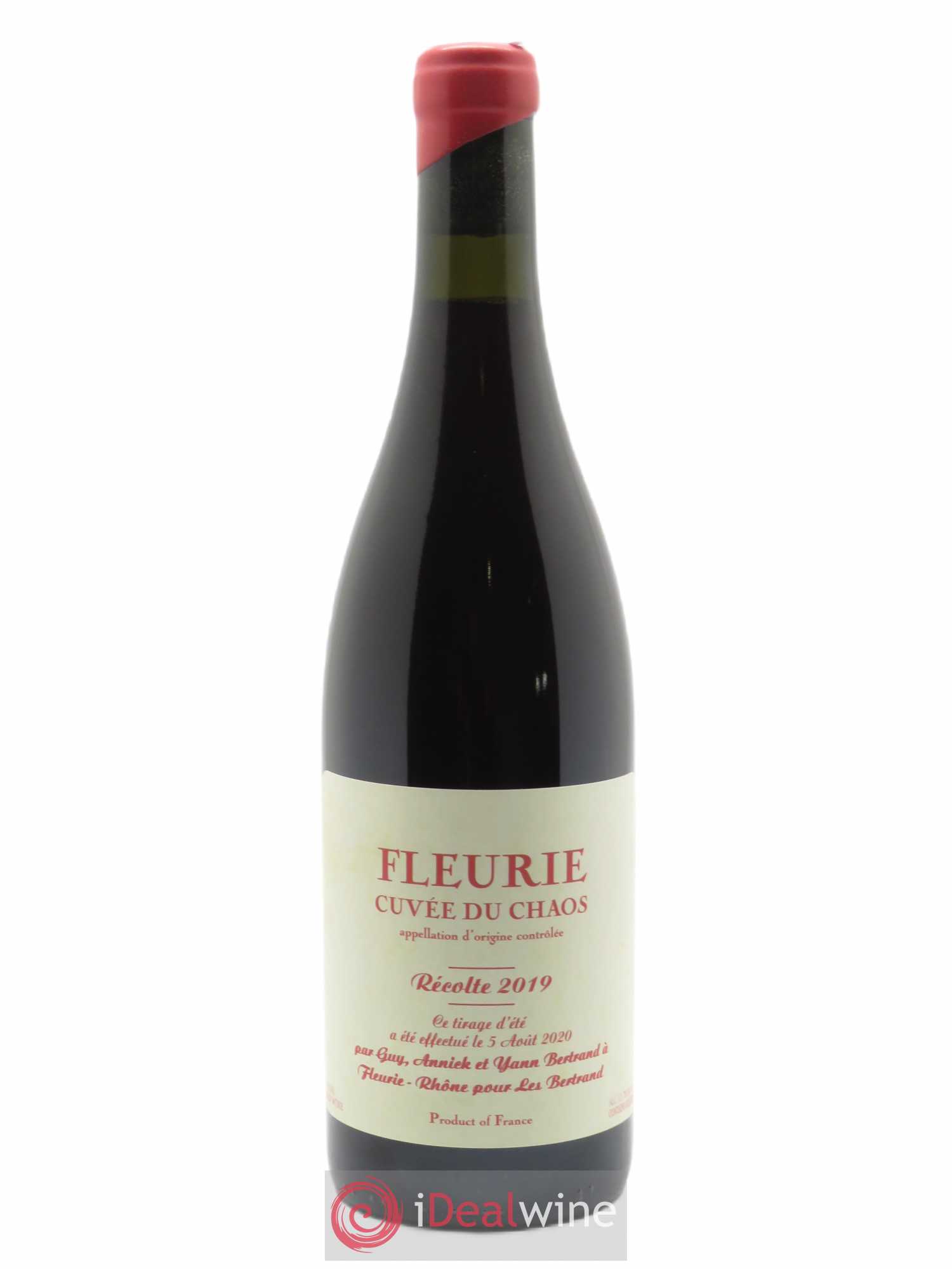 Fleurie Cuvée du Chaos Yann Bertrand 2019 - Lot de 1 bouteille - 0