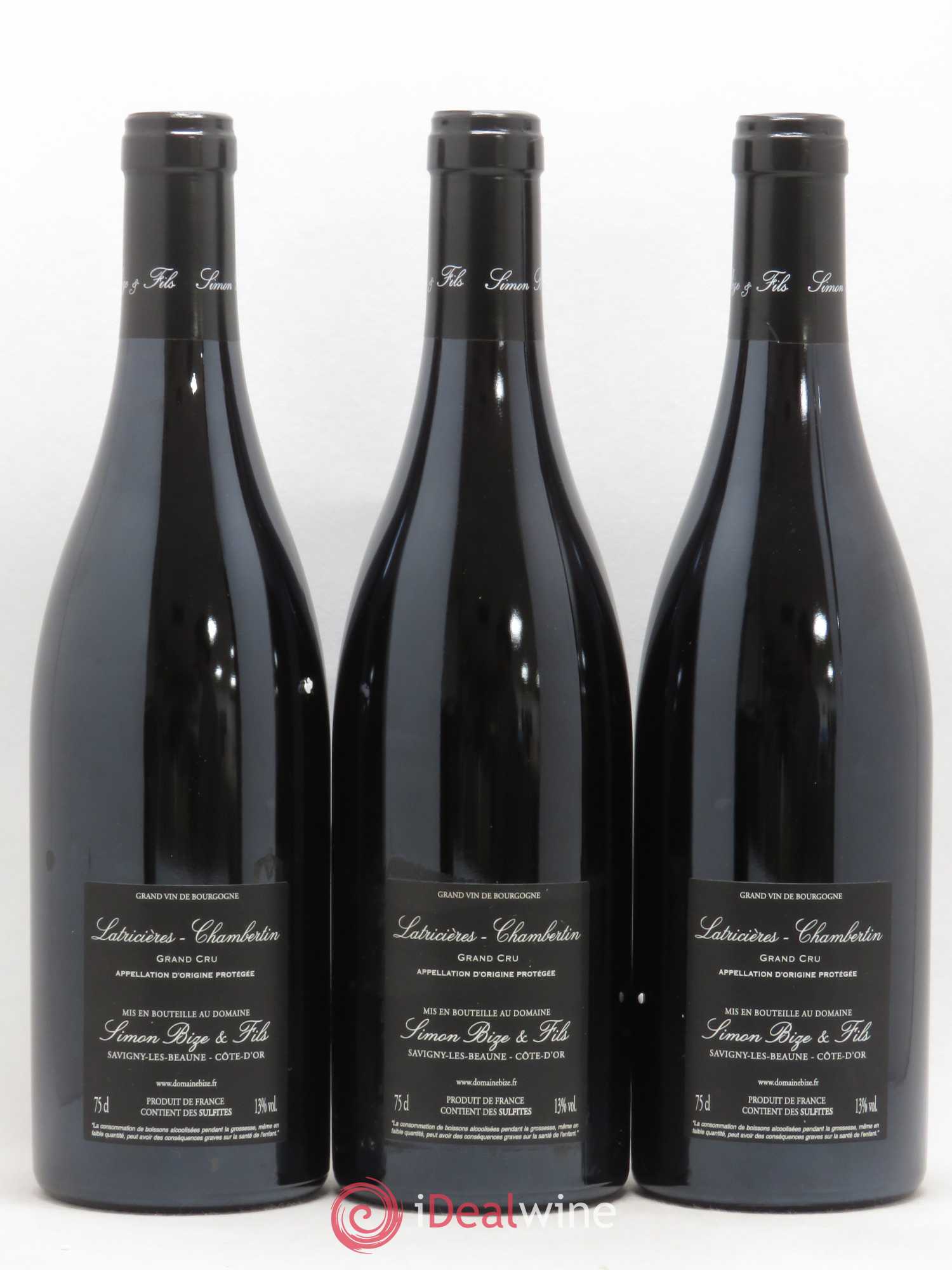 Latricières-Chambertin Grand Cru Simon Bize & Fils 2017 - Lot de 3 bouteilles - 1