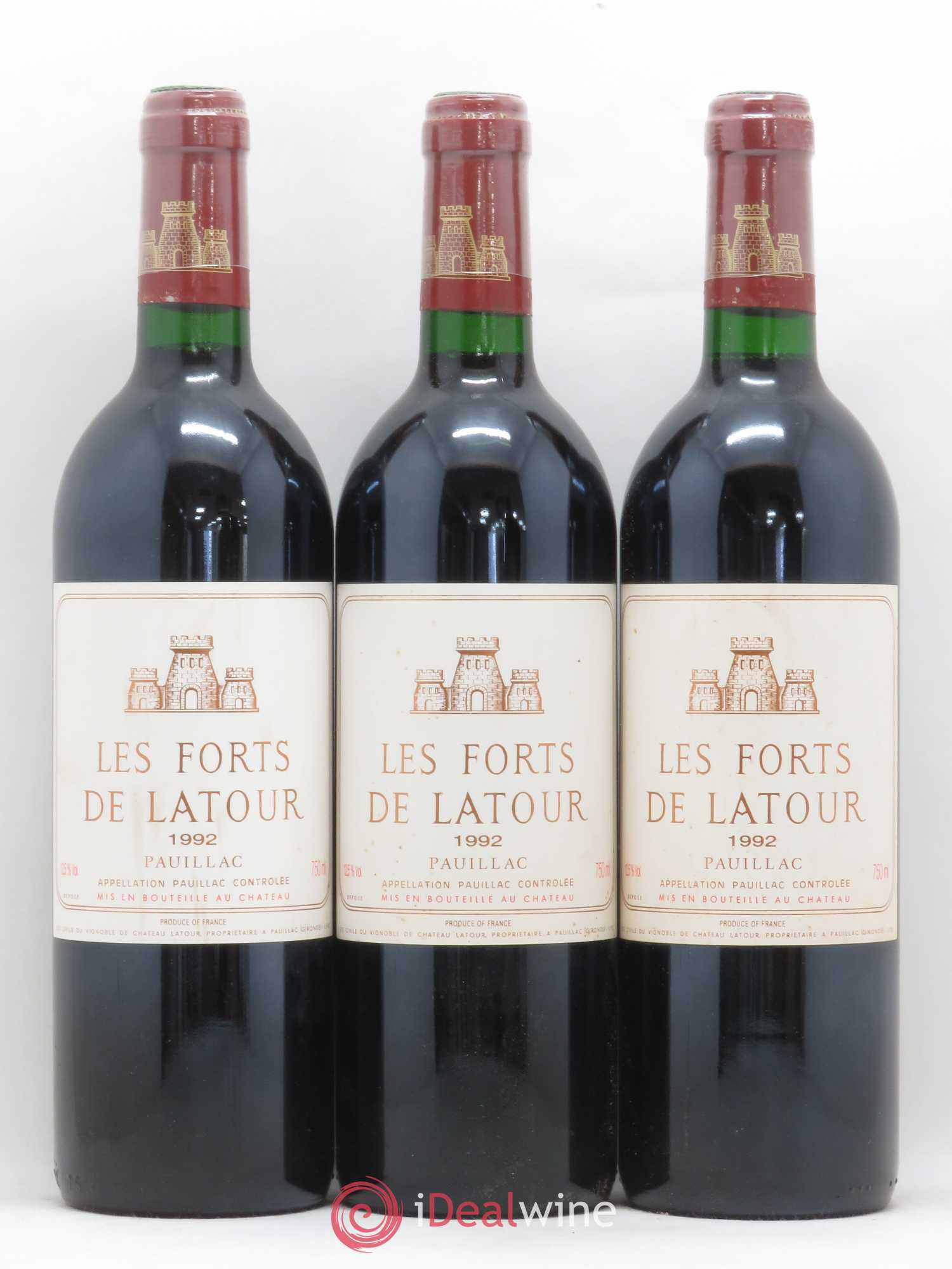 Les Forts de Latour Second Vin 1992 - Lot de 3 bouteilles - 0