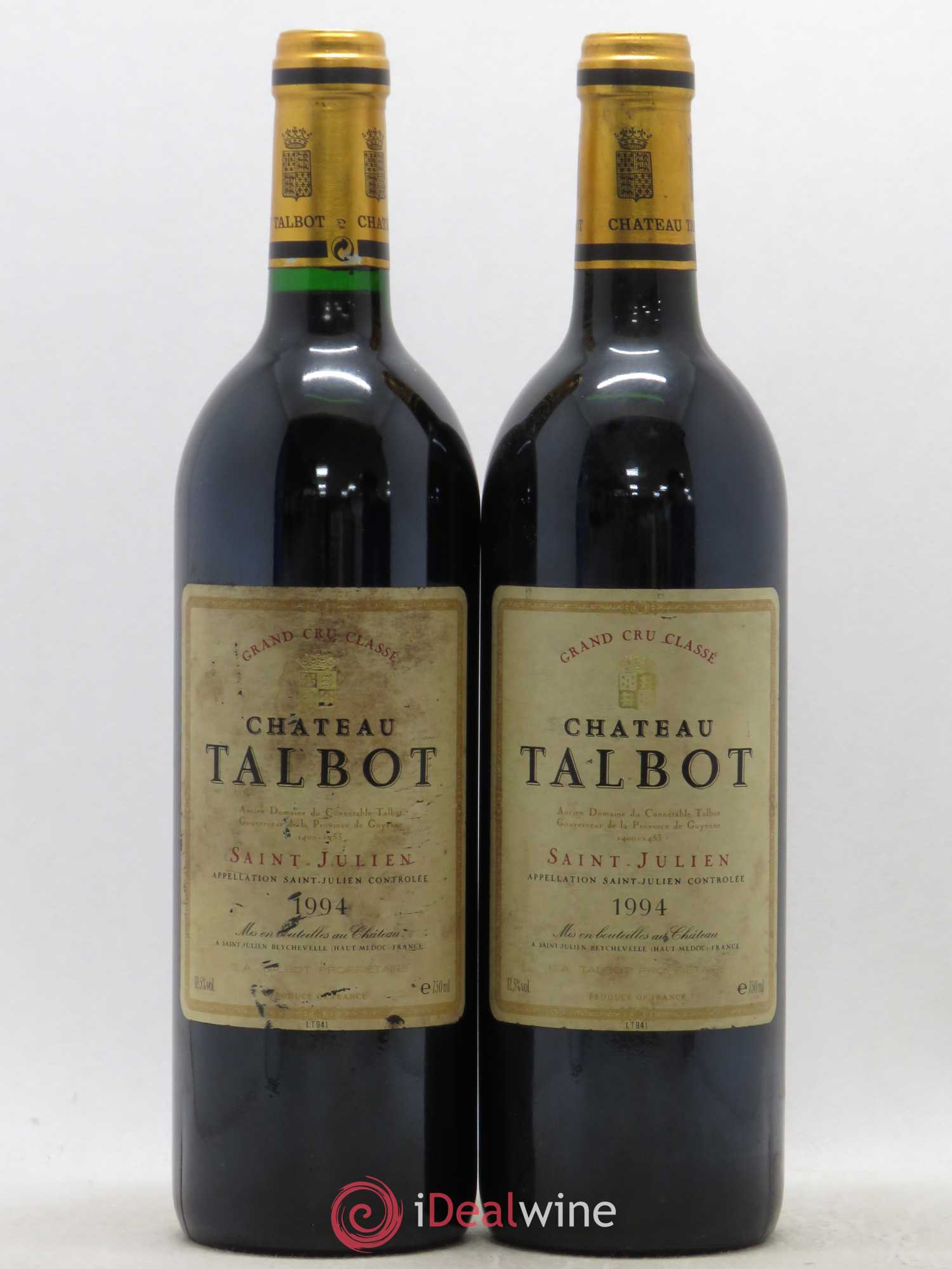 Château Talbot 4ème Grand Cru Classé 1994 - Lot de 2 bouteilles - 0