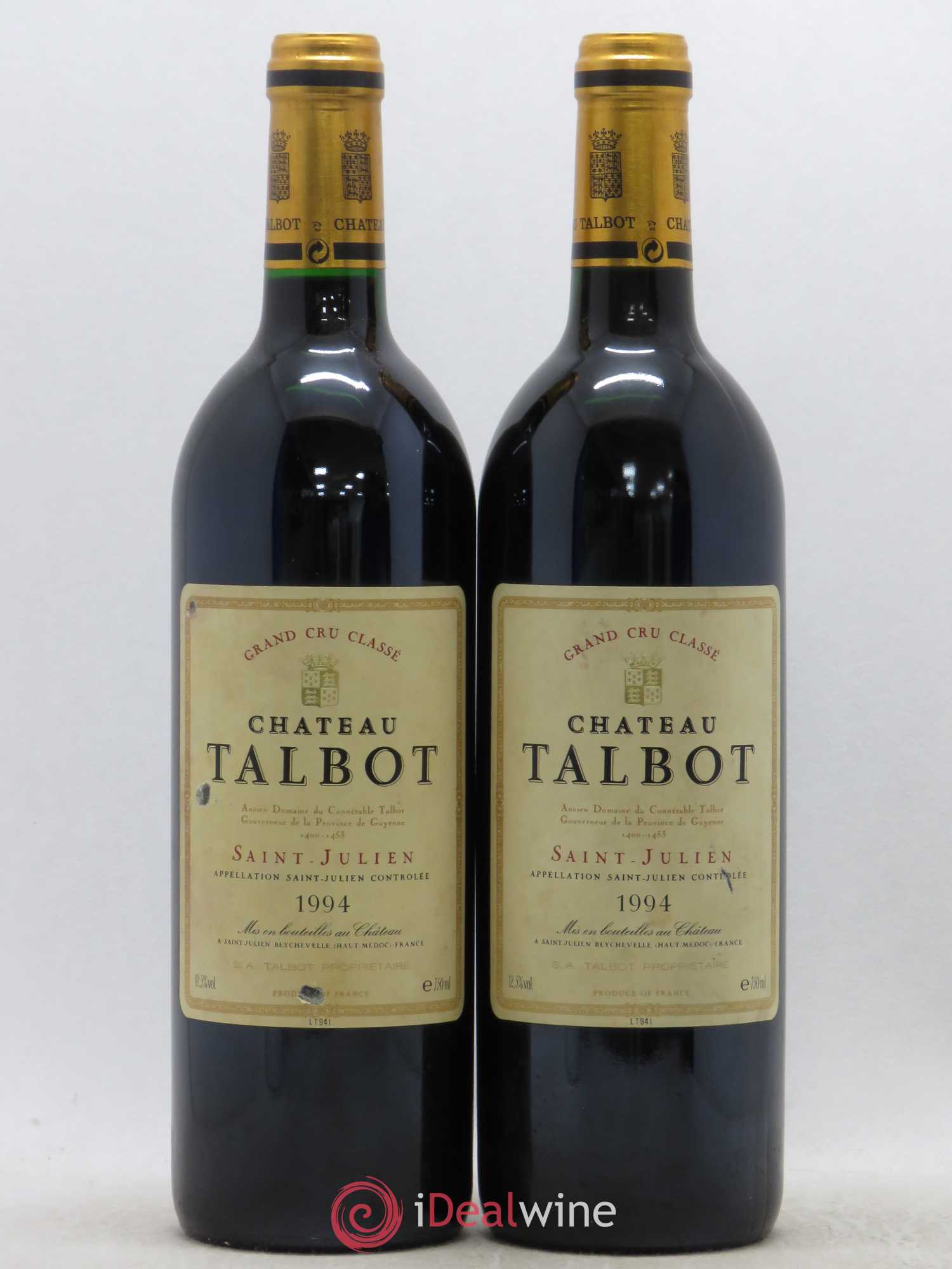 Château Talbot 4ème Grand Cru Classé 1994 - Lot de 2 bouteilles - 0