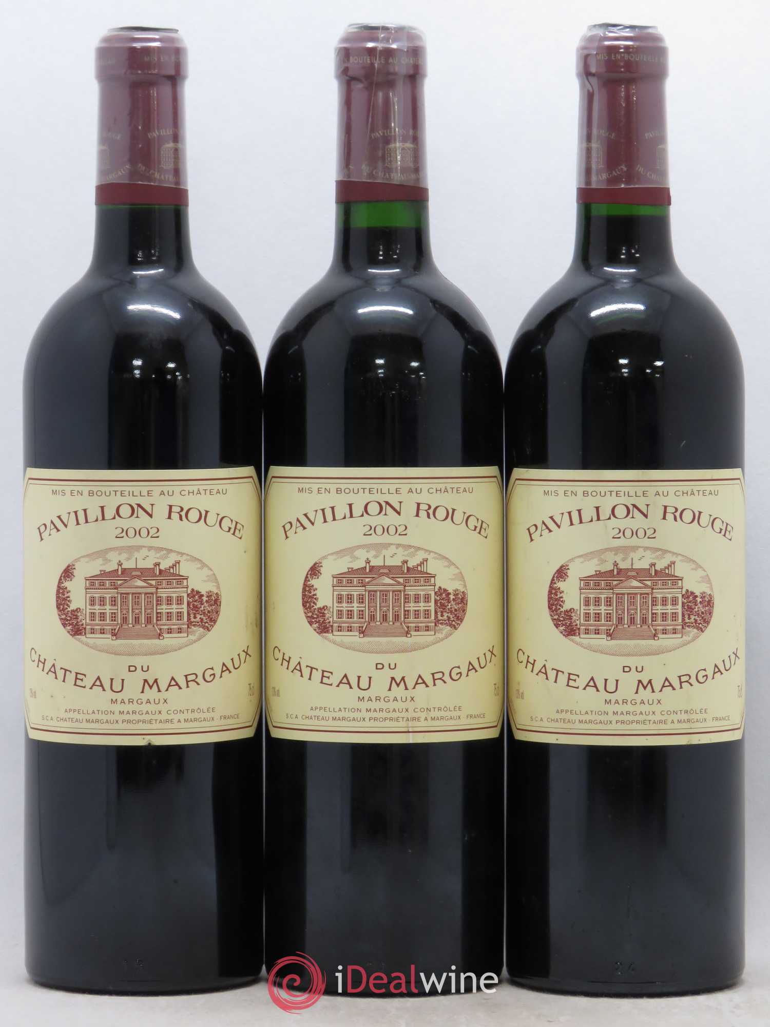 Pavillon Rouge du Château Margaux Second Vin 2002 - Lot de 3 bouteilles - 0
