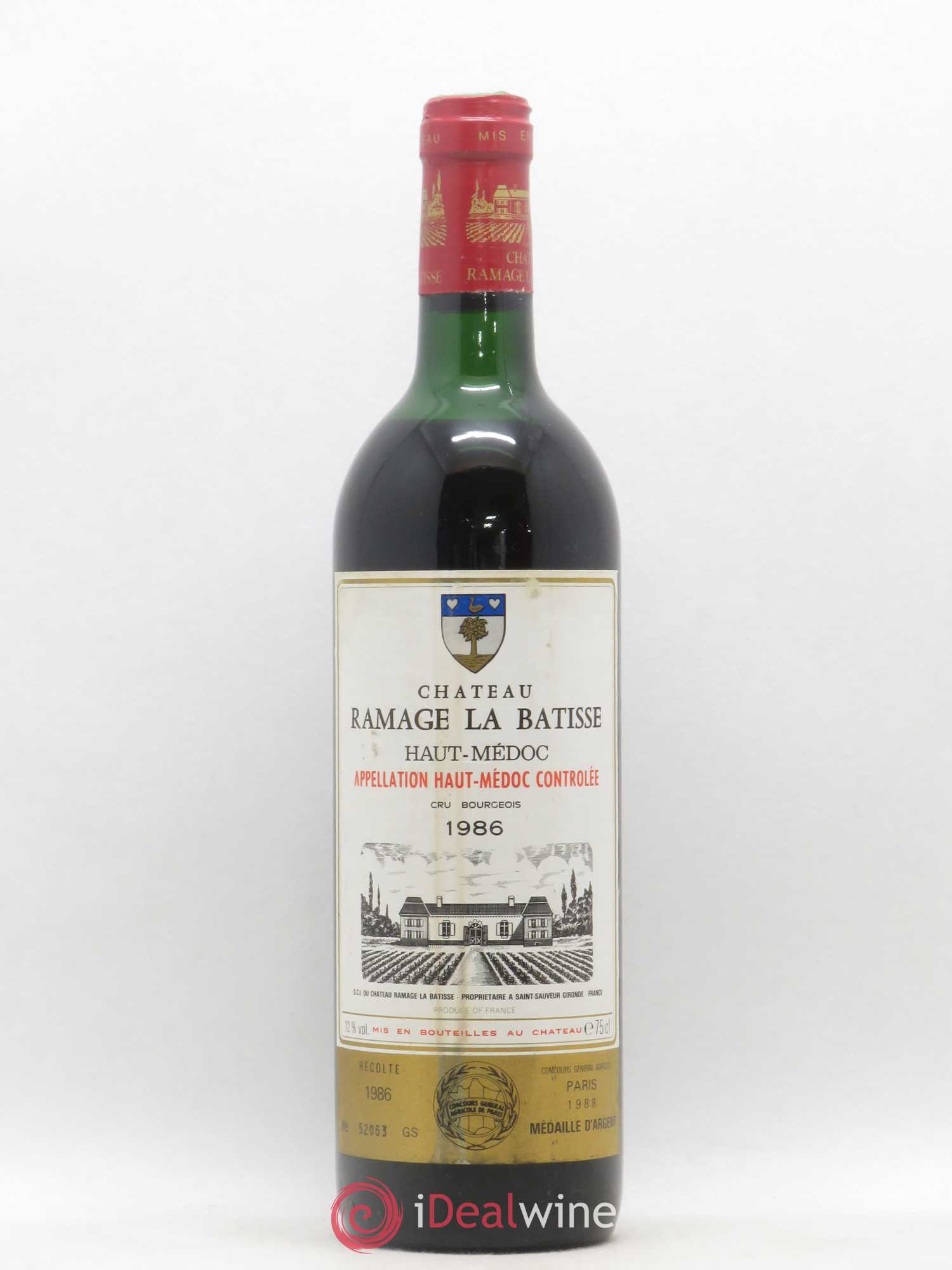 Château Ramage la Bâtisse Cru Bourgeois 1986 - Lot de 1 bouteille - 0