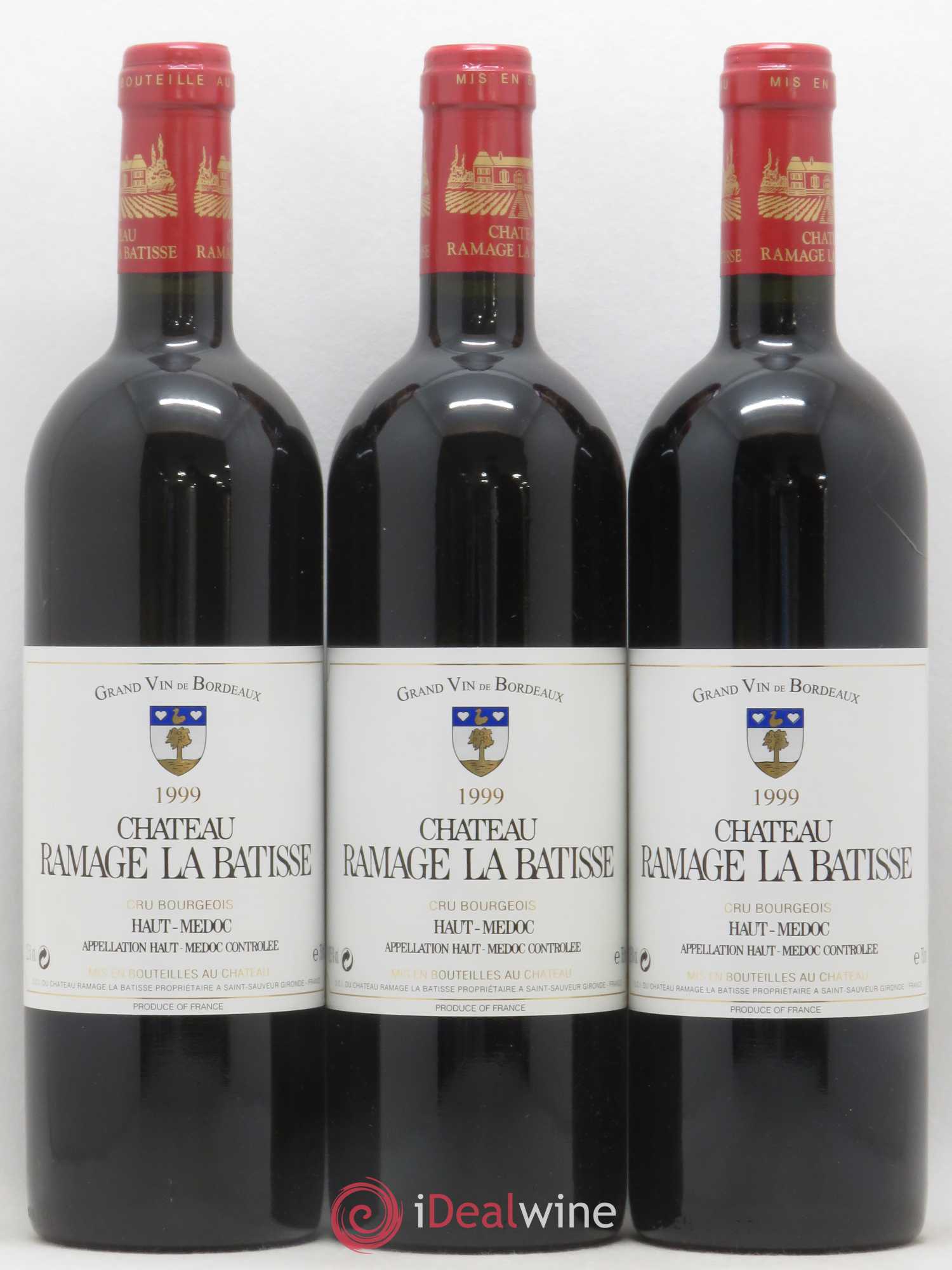 Château Ramage la Bâtisse Cru Bourgeois 1999 - Lot de 3 bouteilles - 0