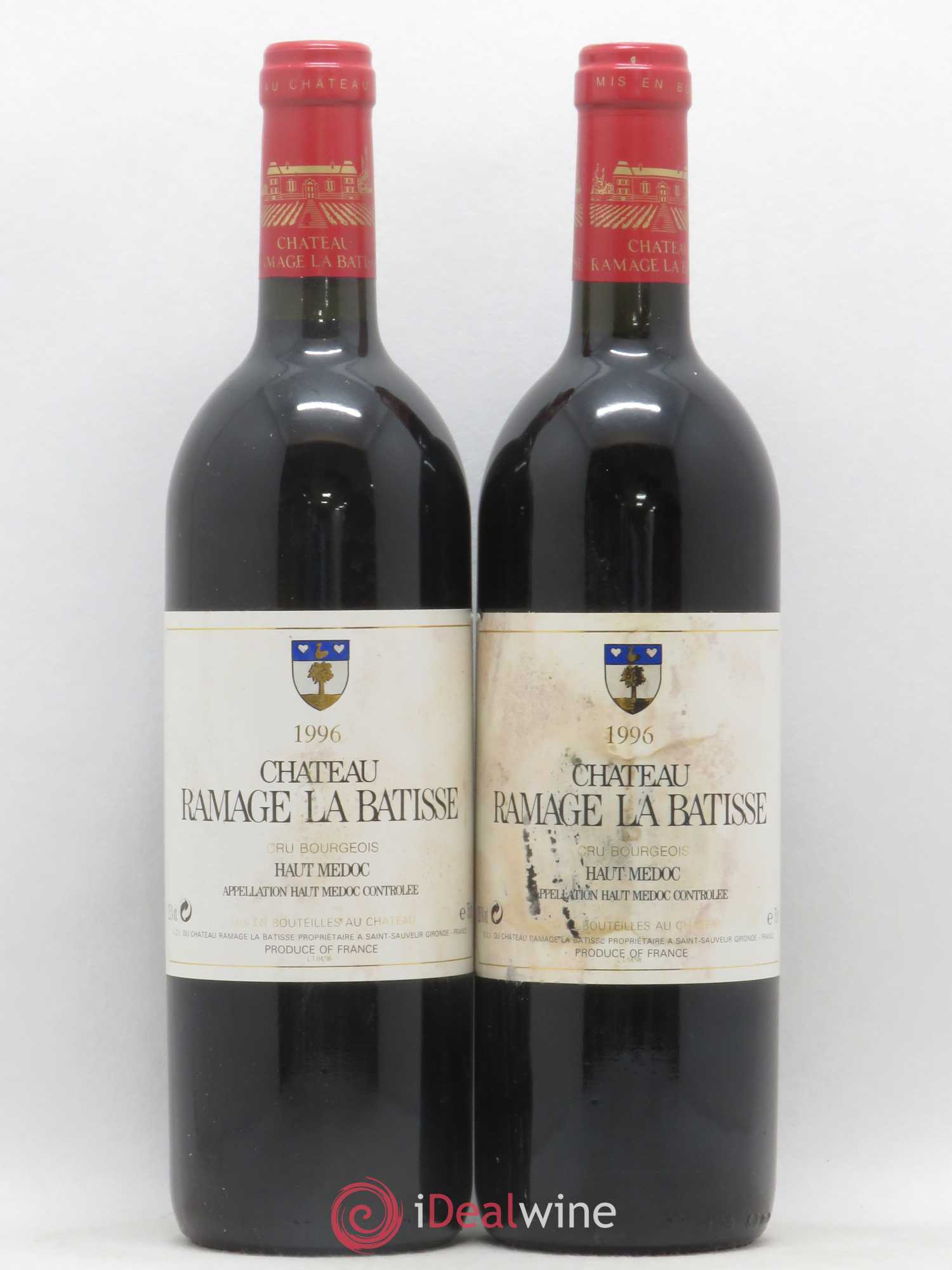 Château Ramage la Bâtisse Cru Bourgeois 1996 - Lot de 2 bouteilles - 0