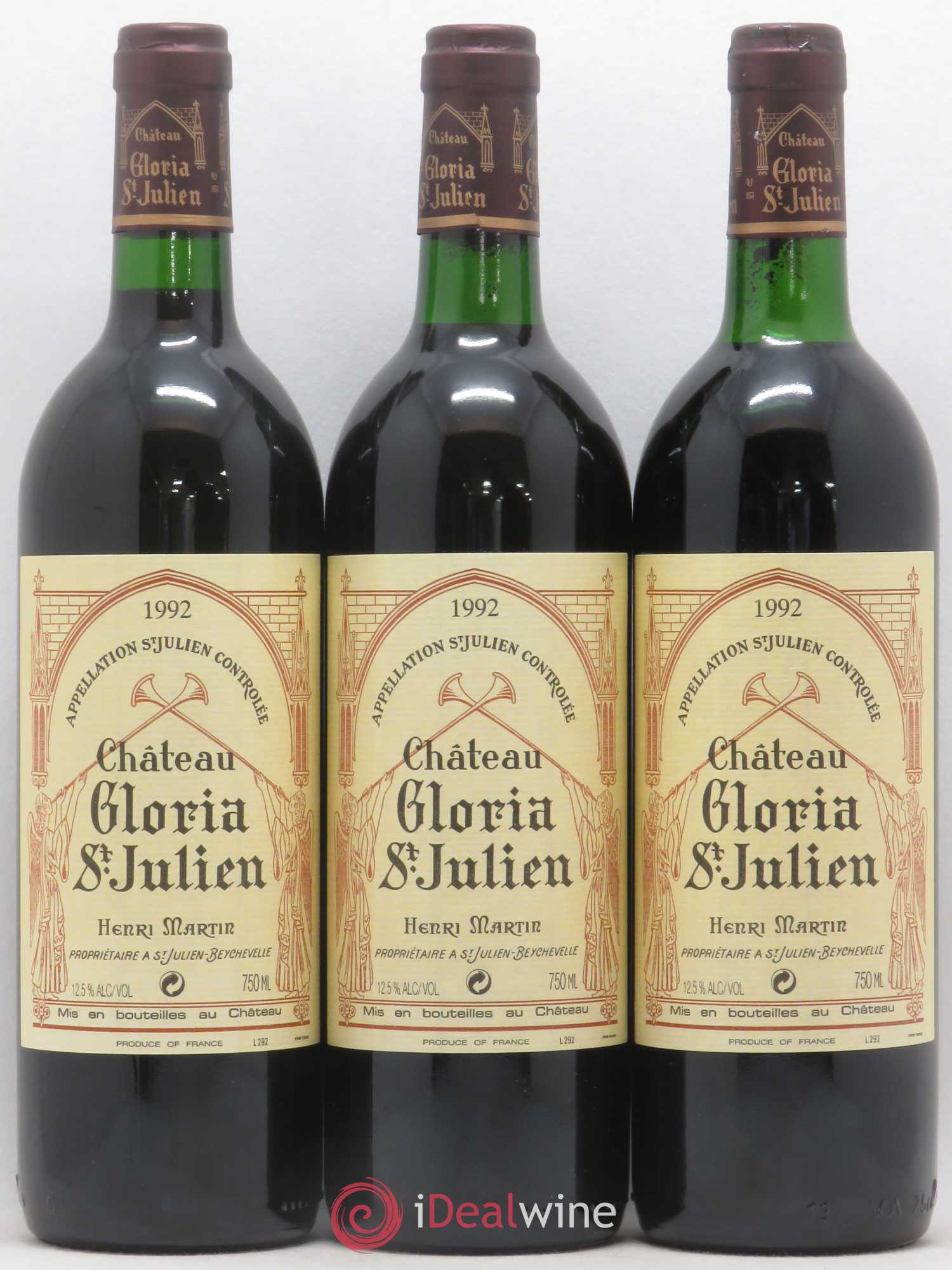 Château Gloria 1992 - Lot de 12 bouteilles - 1