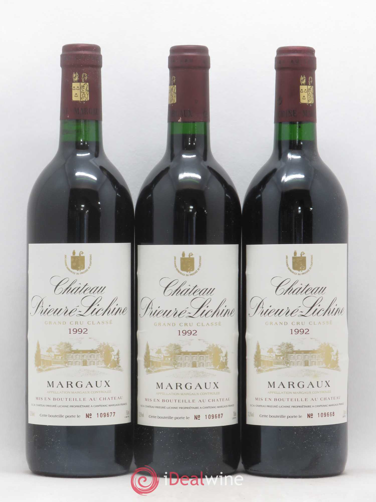 Château Prieuré Lichine 4ème Grand Cru Classé 1992 - Lotto di 12 bottiglie - 1