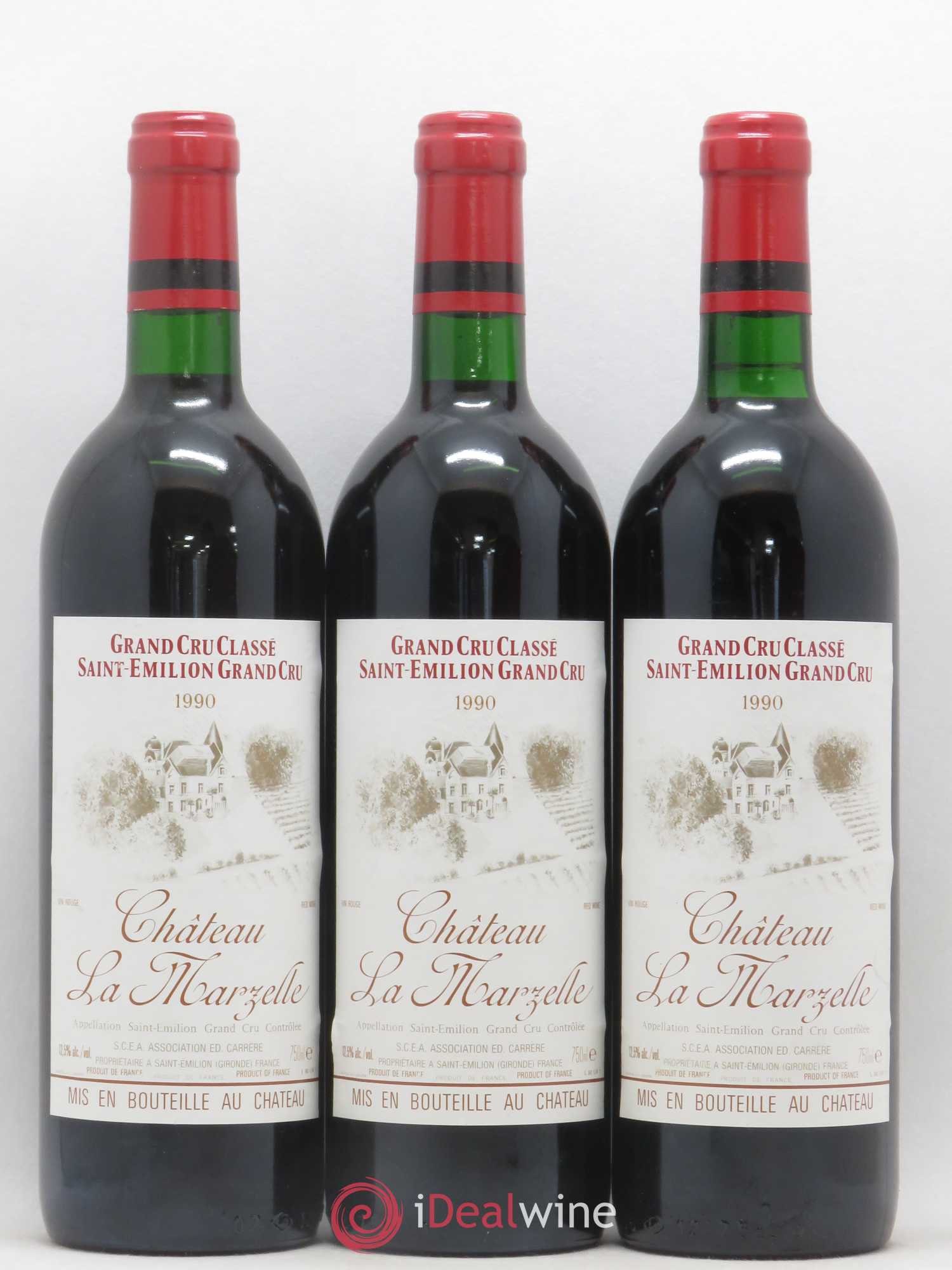 Château La Marzelle Grand Cru Classé 1990 - Lot de 12 bouteilles - 2