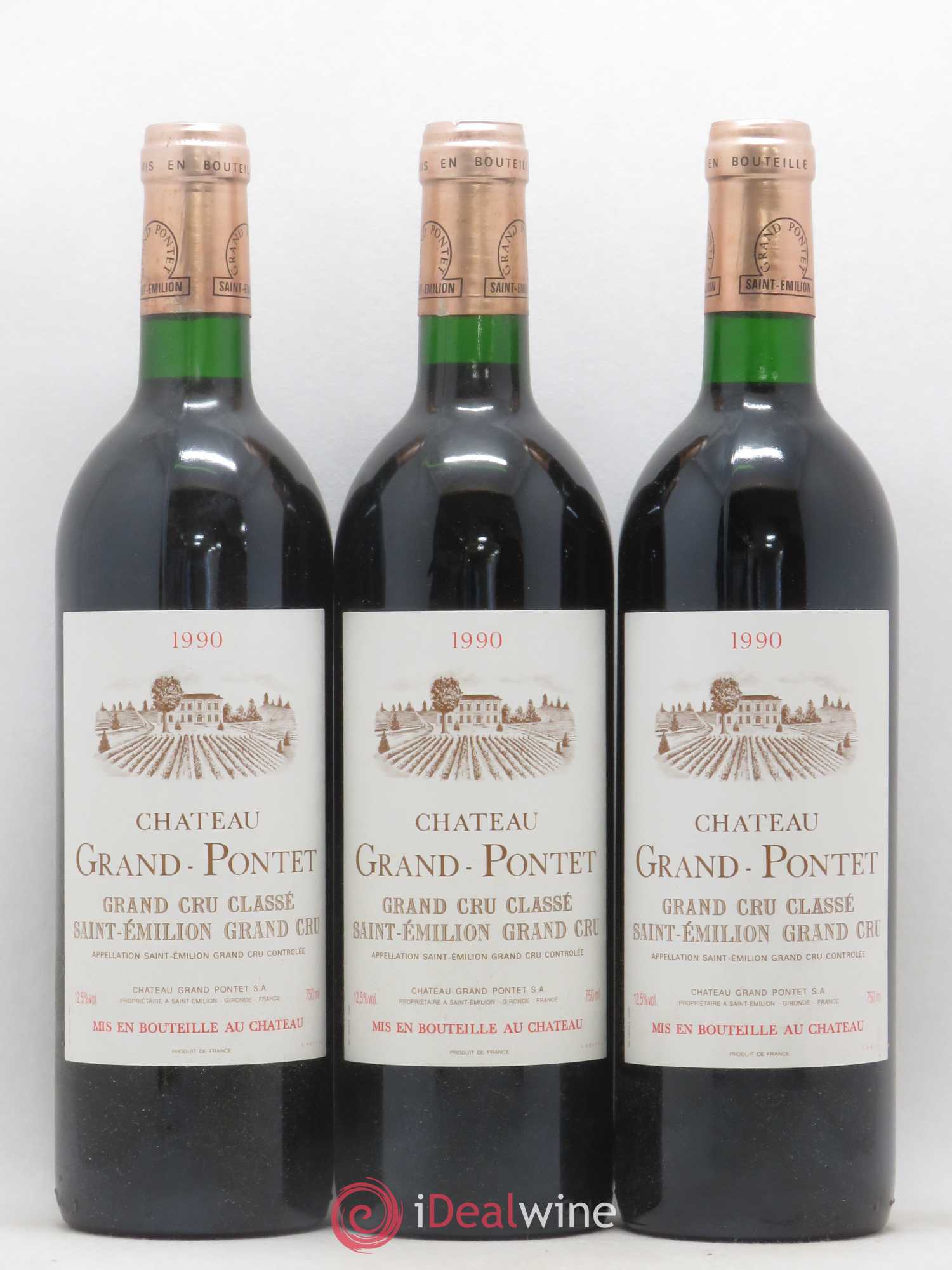 Château Grand Pontet Grand Cru Classé 1990 - Lot de 12 bouteilles - 2