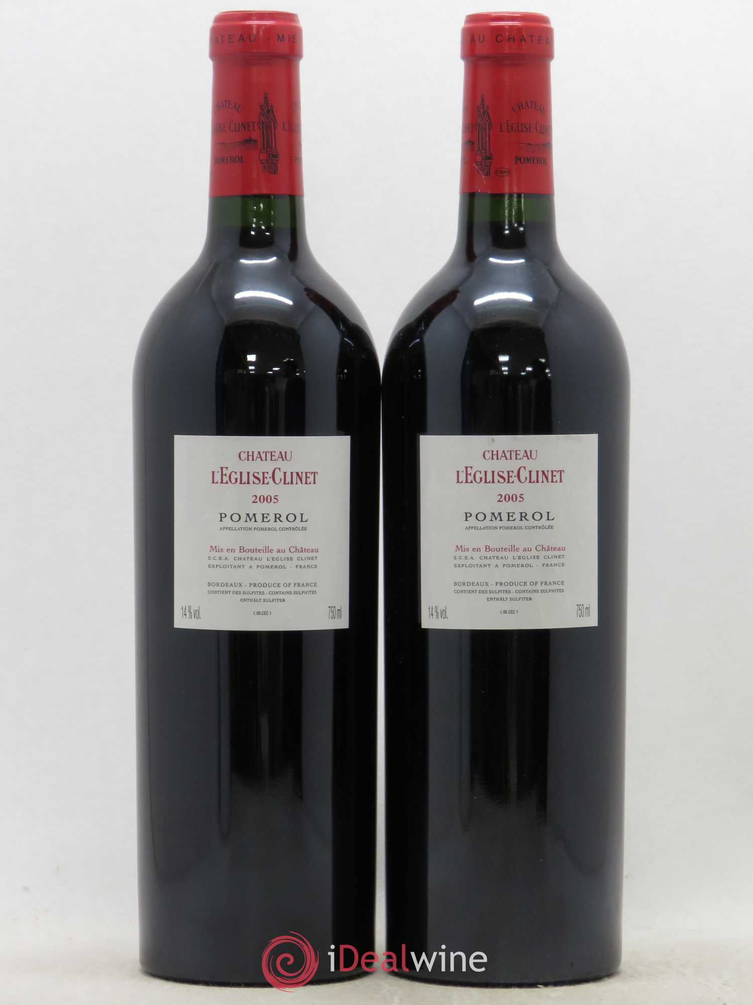 Château l' Église Clinet 2005 - Lot de 2 bouteilles - 1