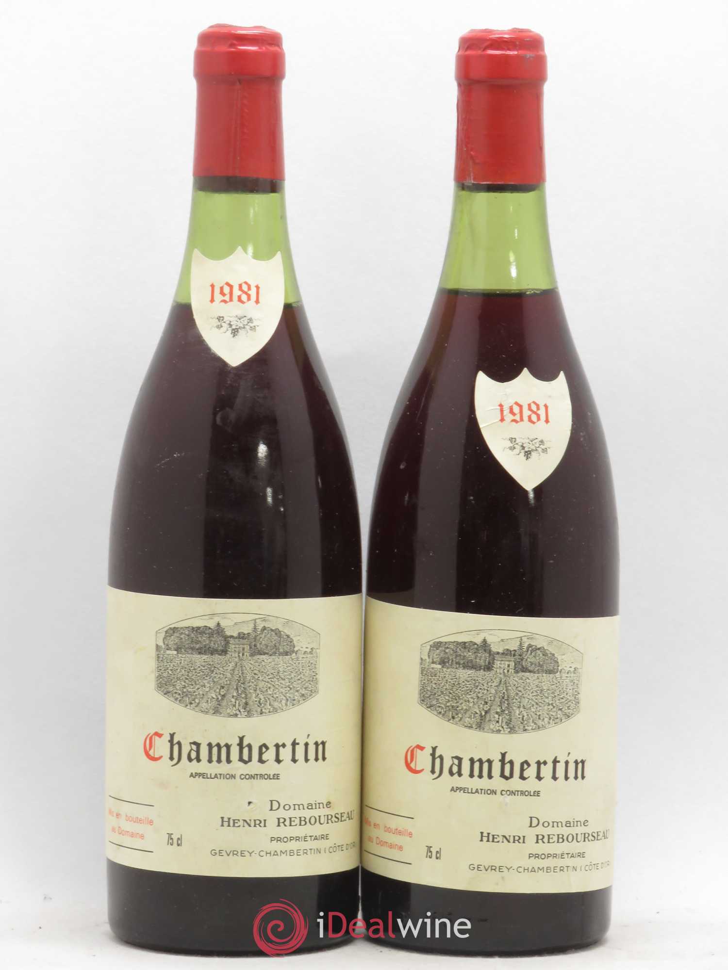 Chambertin Grand Cru Henri Rebourseau 1981 - Lot de 2 bouteilles - 0