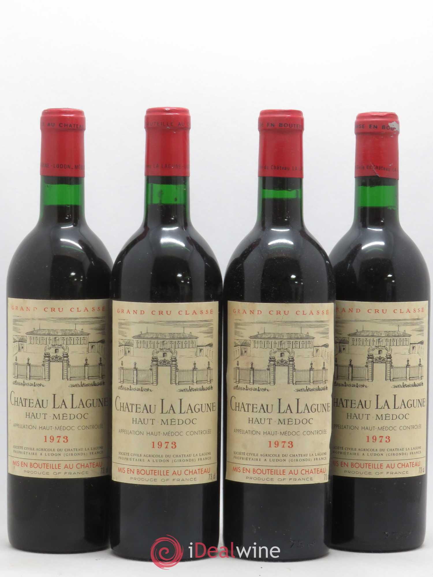 Château la Lagune 3ème Grand Cru Classé 1973 - Lot de 4 bouteilles - 0