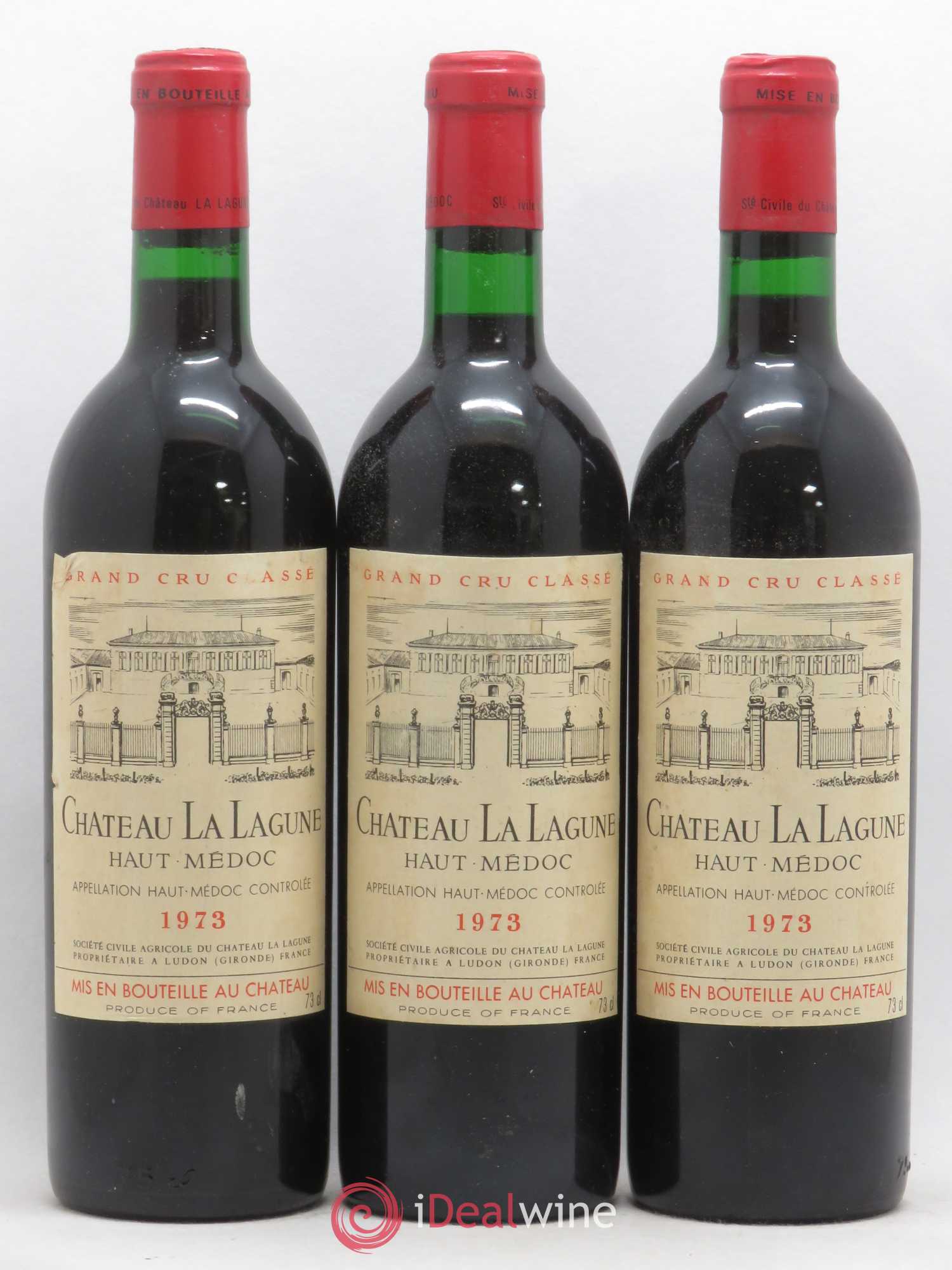 Château la Lagune 3ème Grand Cru Classé 1973 - Lot de 3 bouteilles - 0