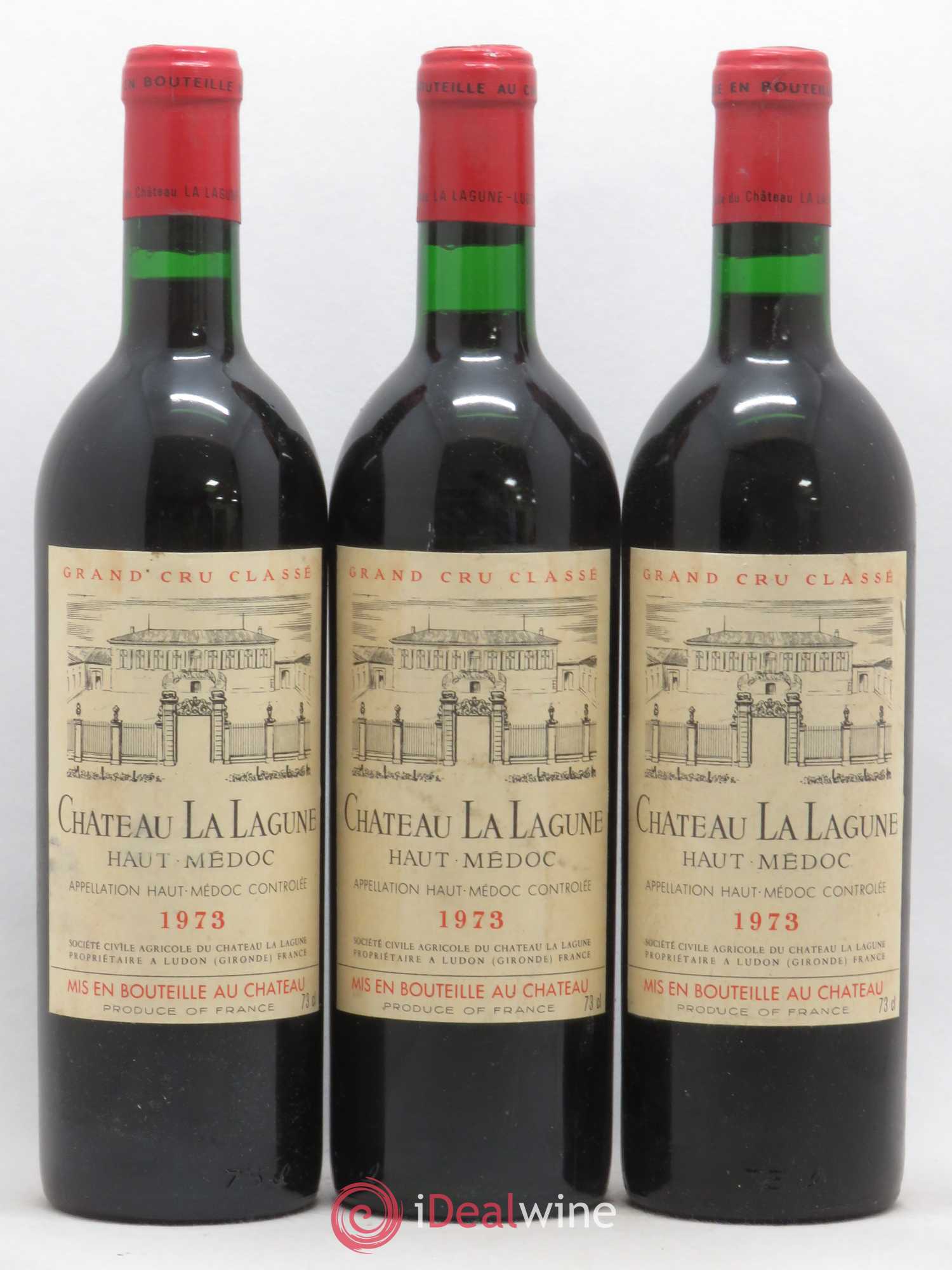 Château la Lagune 3ème Grand Cru Classé 1973 - Lot de 3 bouteilles - 0