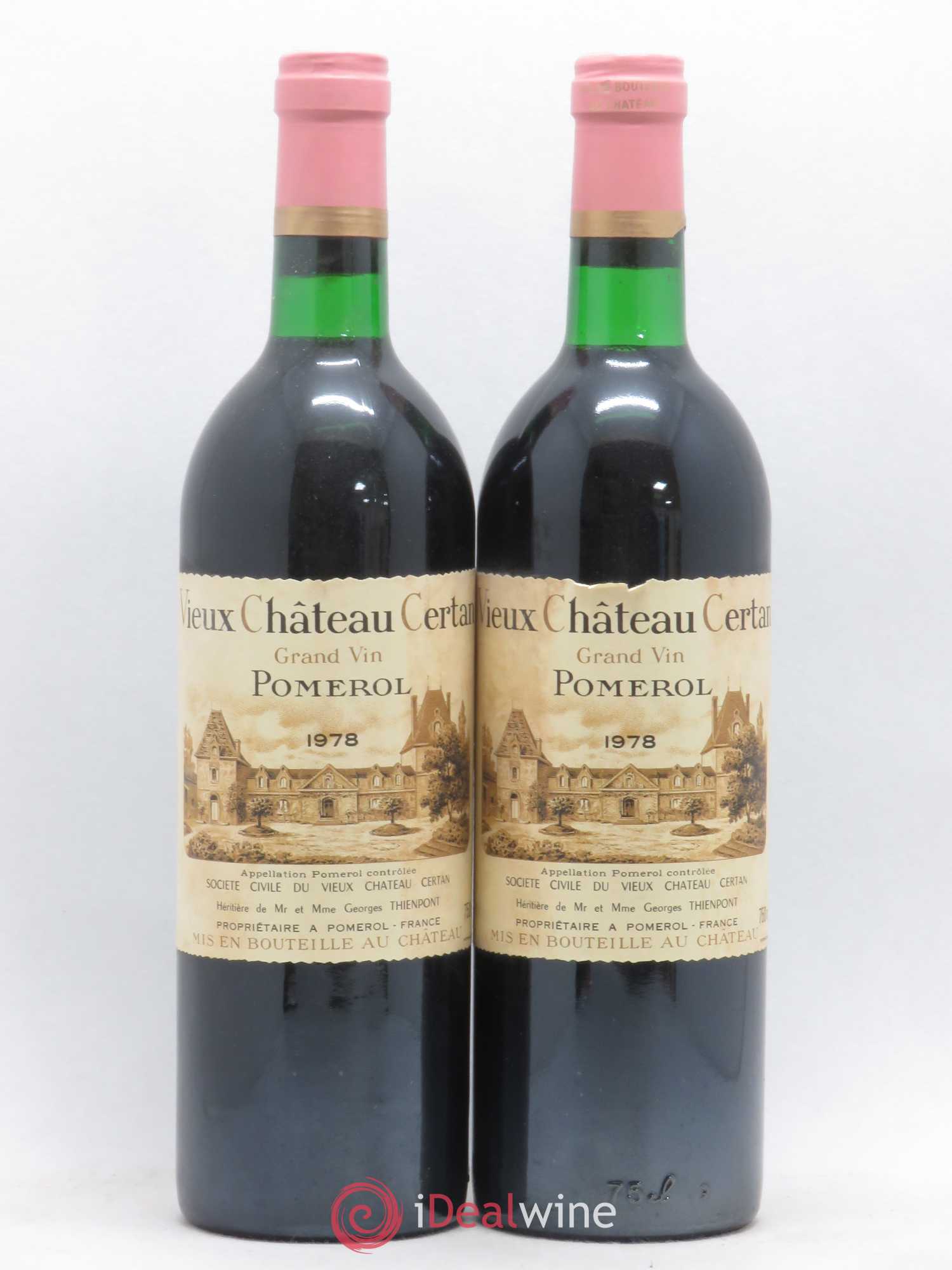 Vieux Château Certan 1978 - Lot de 2 bouteilles - 0