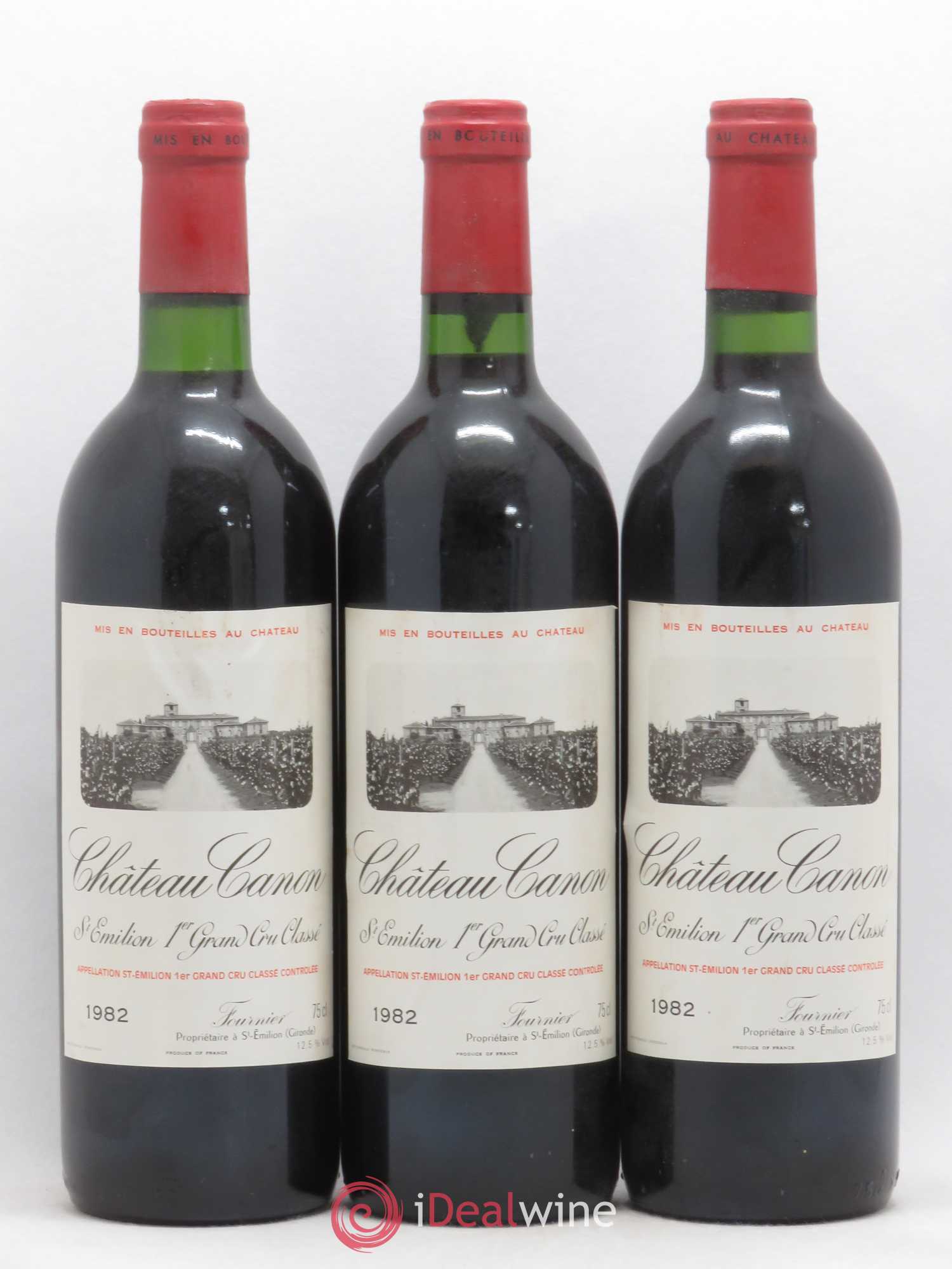 Château Canon 1er Grand Cru Classé B 1982 - Lot de 3 bouteilles - 0