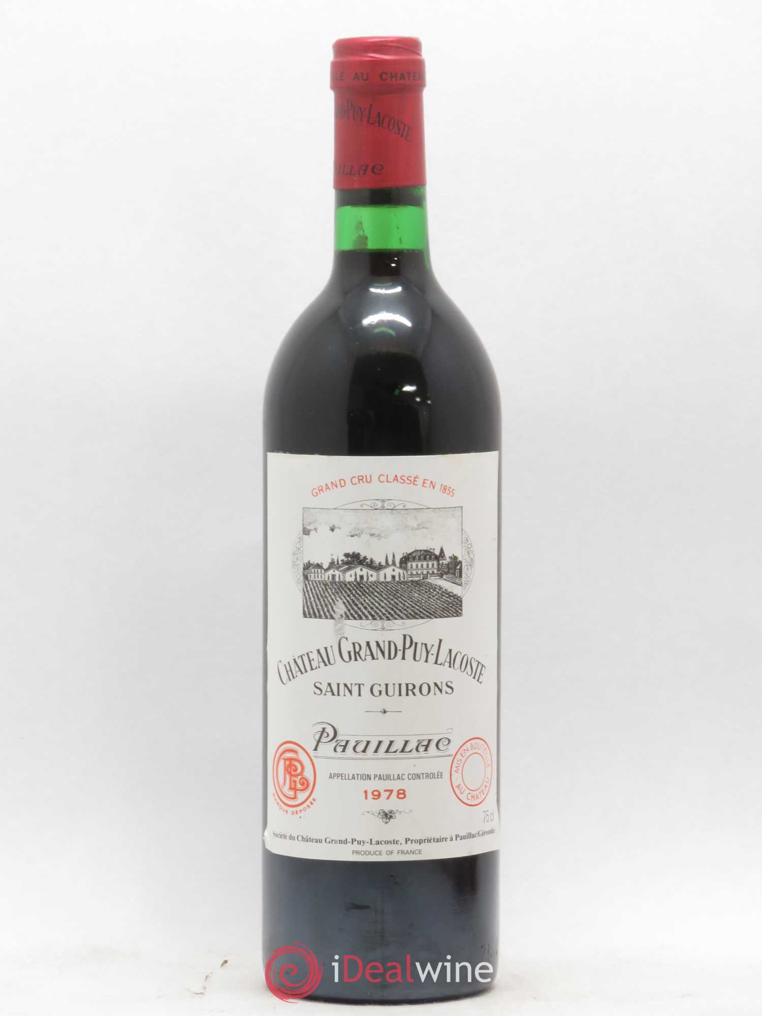 Château Grand Puy Lacoste 5ème Grand Cru Classé 1978 - Lot de 1 bouteille - 0