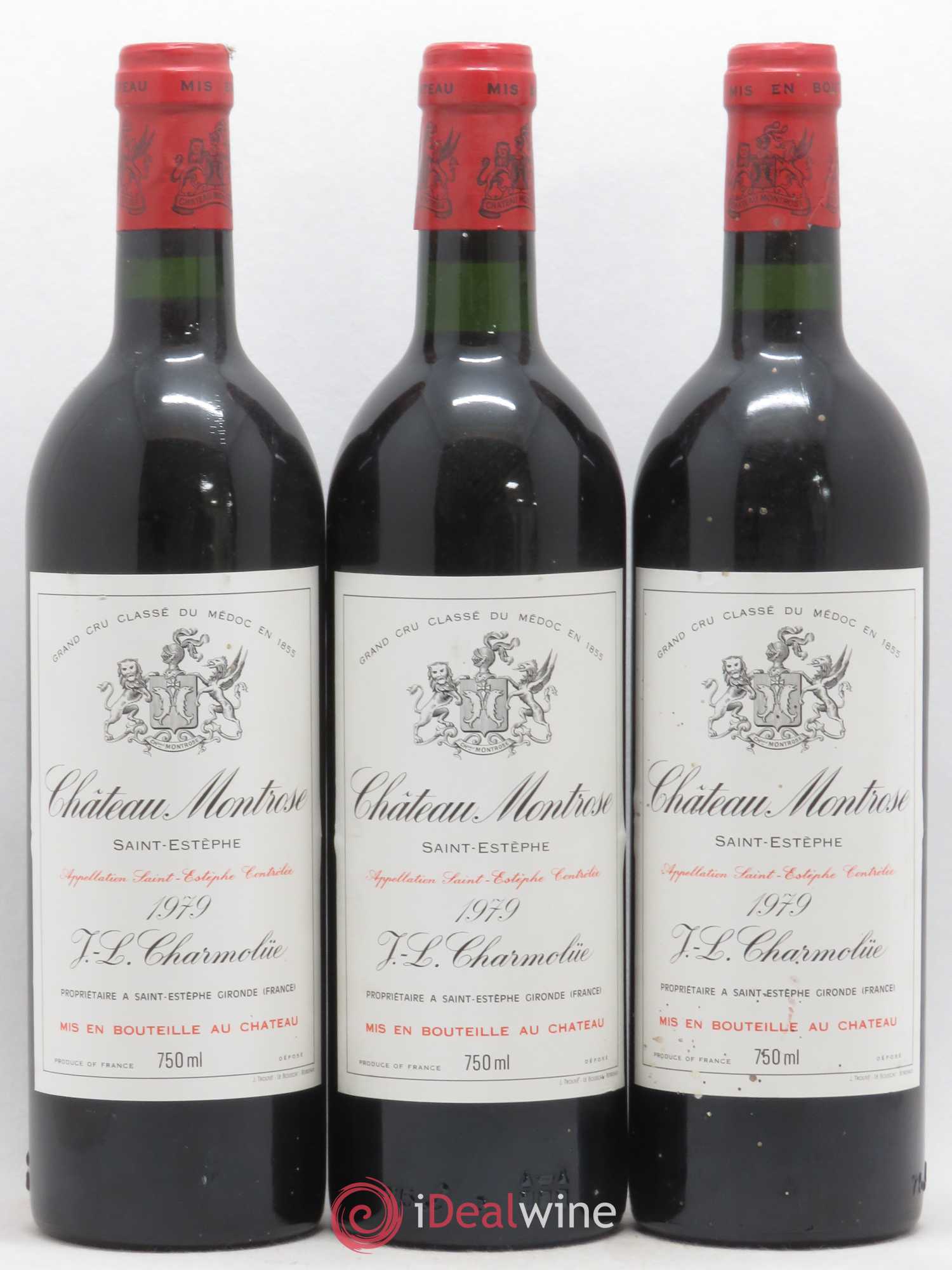 Château Montrose 2ème Grand Cru Classé 1979 - Lot de 3 bouteilles - 0
