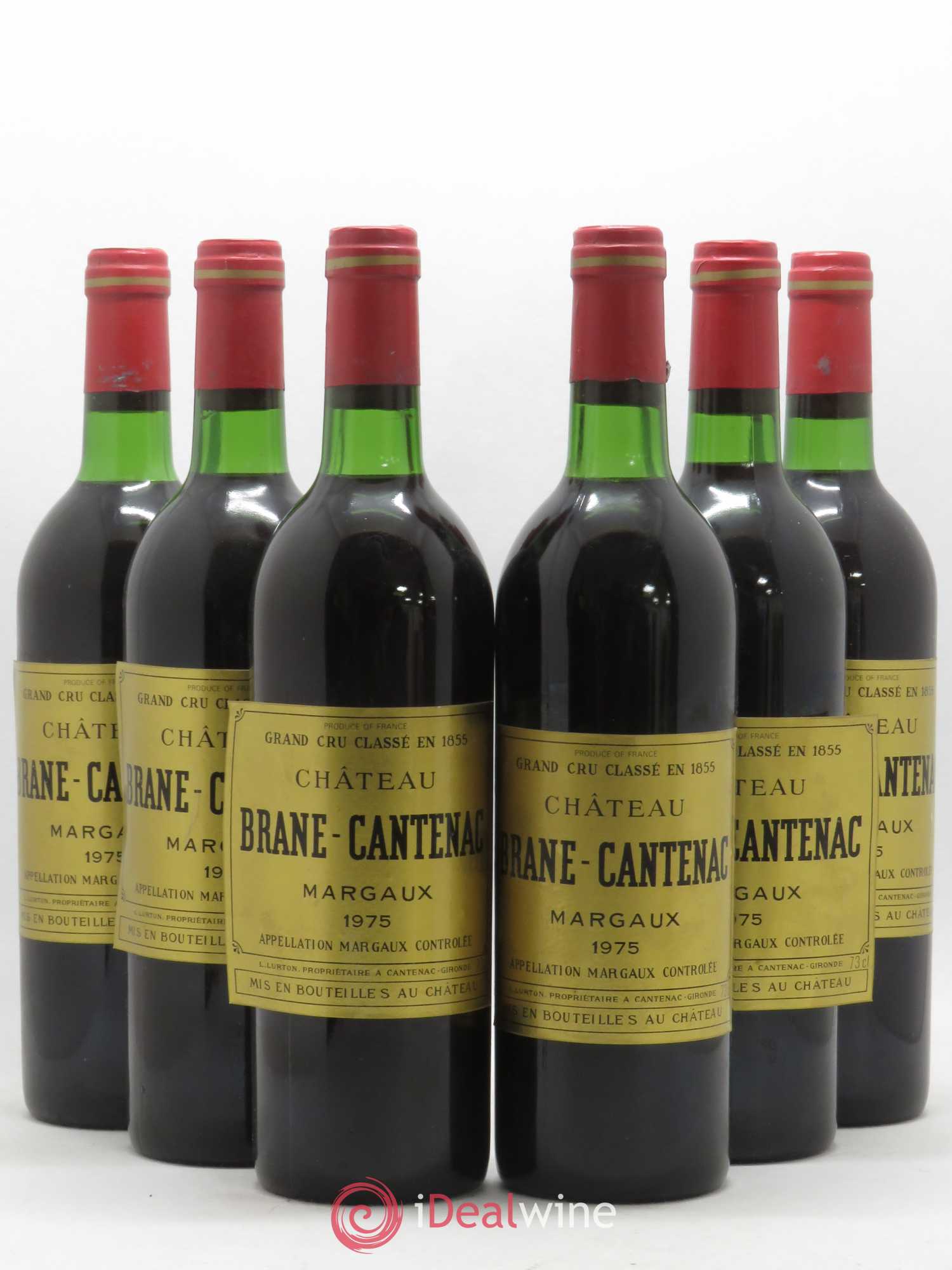 Château Brane Cantenac 2ème Grand Cru Classé 1975 - Lot de 6 bouteilles - 0