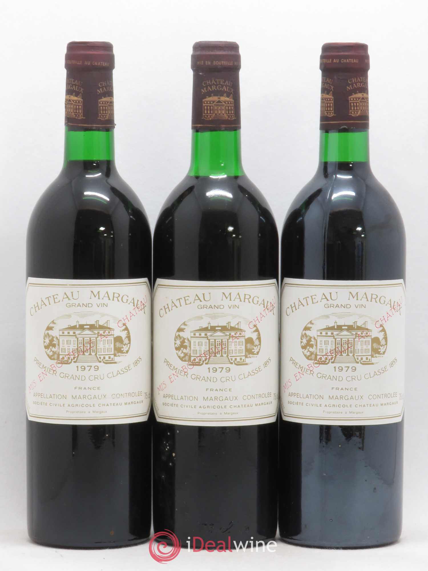 Château Margaux 1er Grand Cru Classé 1979 - Lot de 3 bouteilles - 0