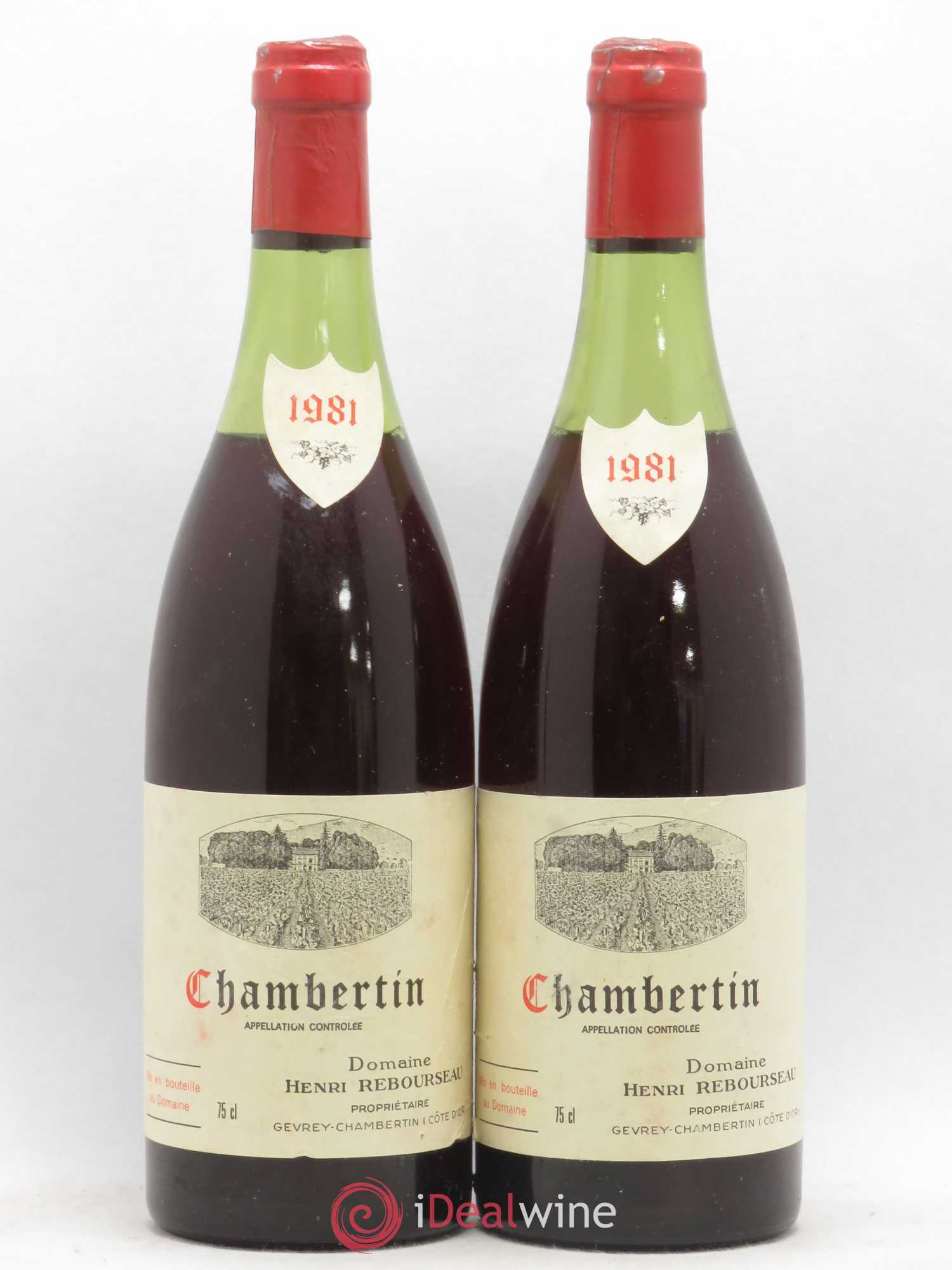 Chambertin Grand Cru Henri Rebourseau 1981 - Lot de 2 bouteilles - 0