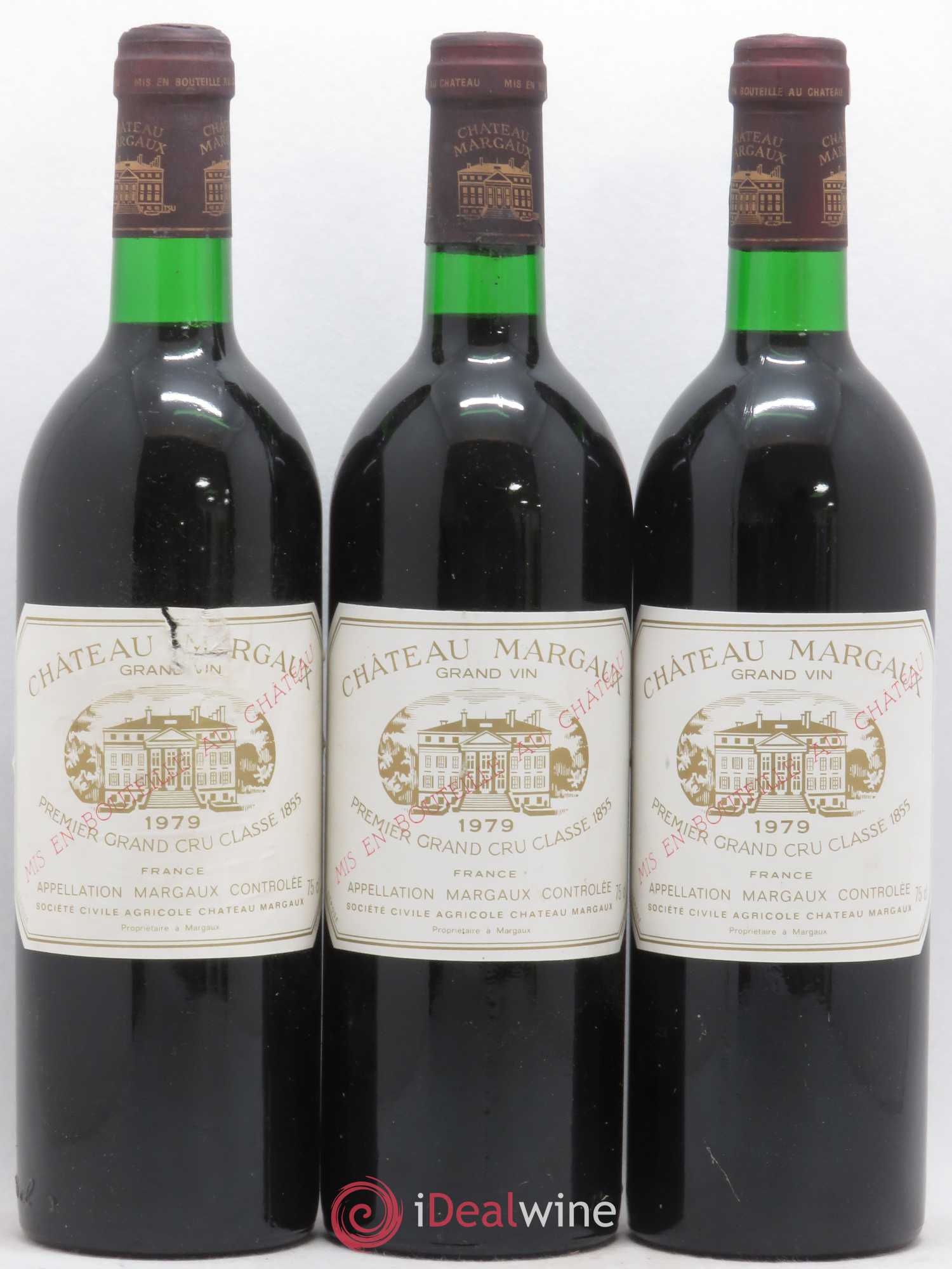 Château Margaux 1er Grand Cru Classé 1979 - Lot de 3 bouteilles - 0